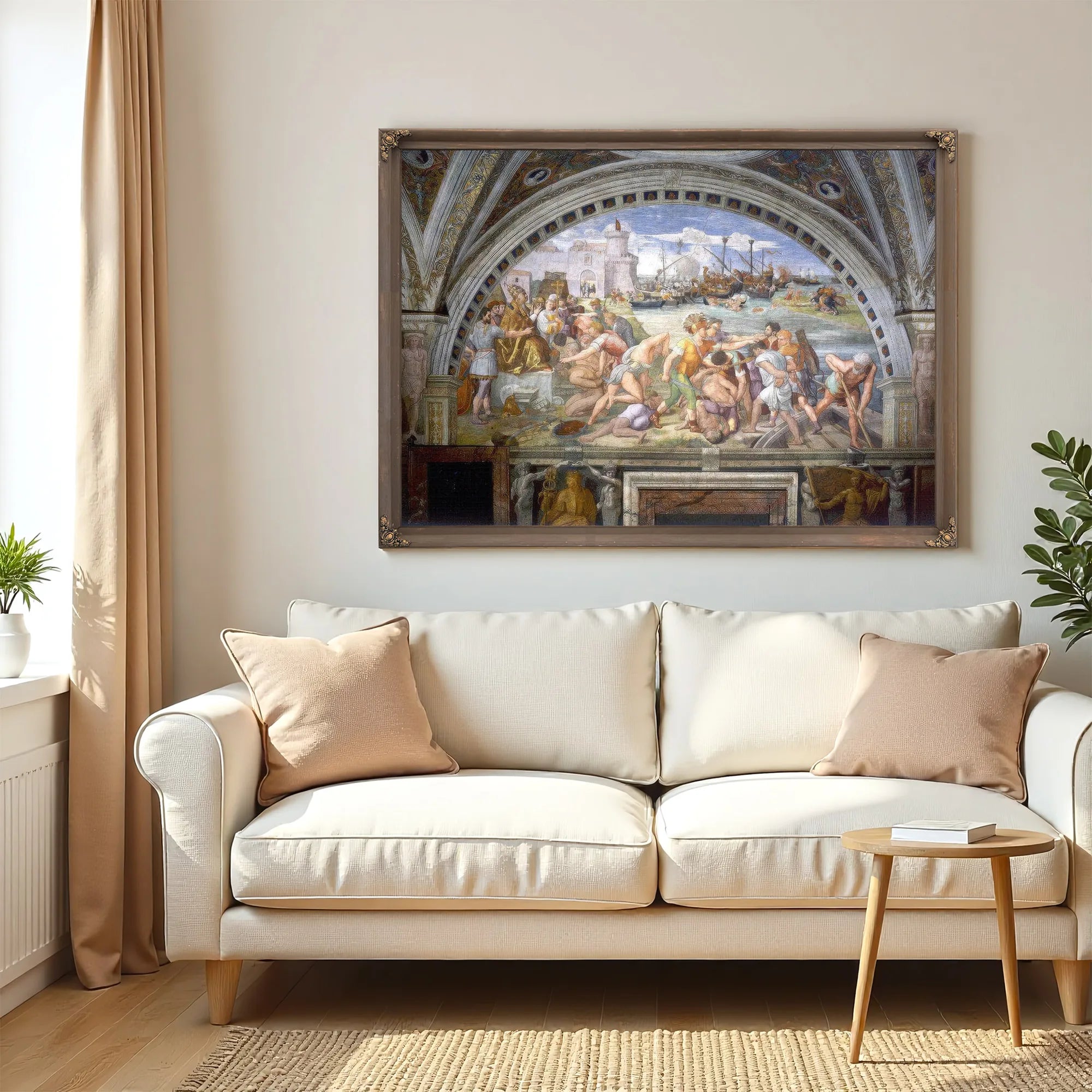 The Battle Of Ostia By Raphael Fine Art Print
