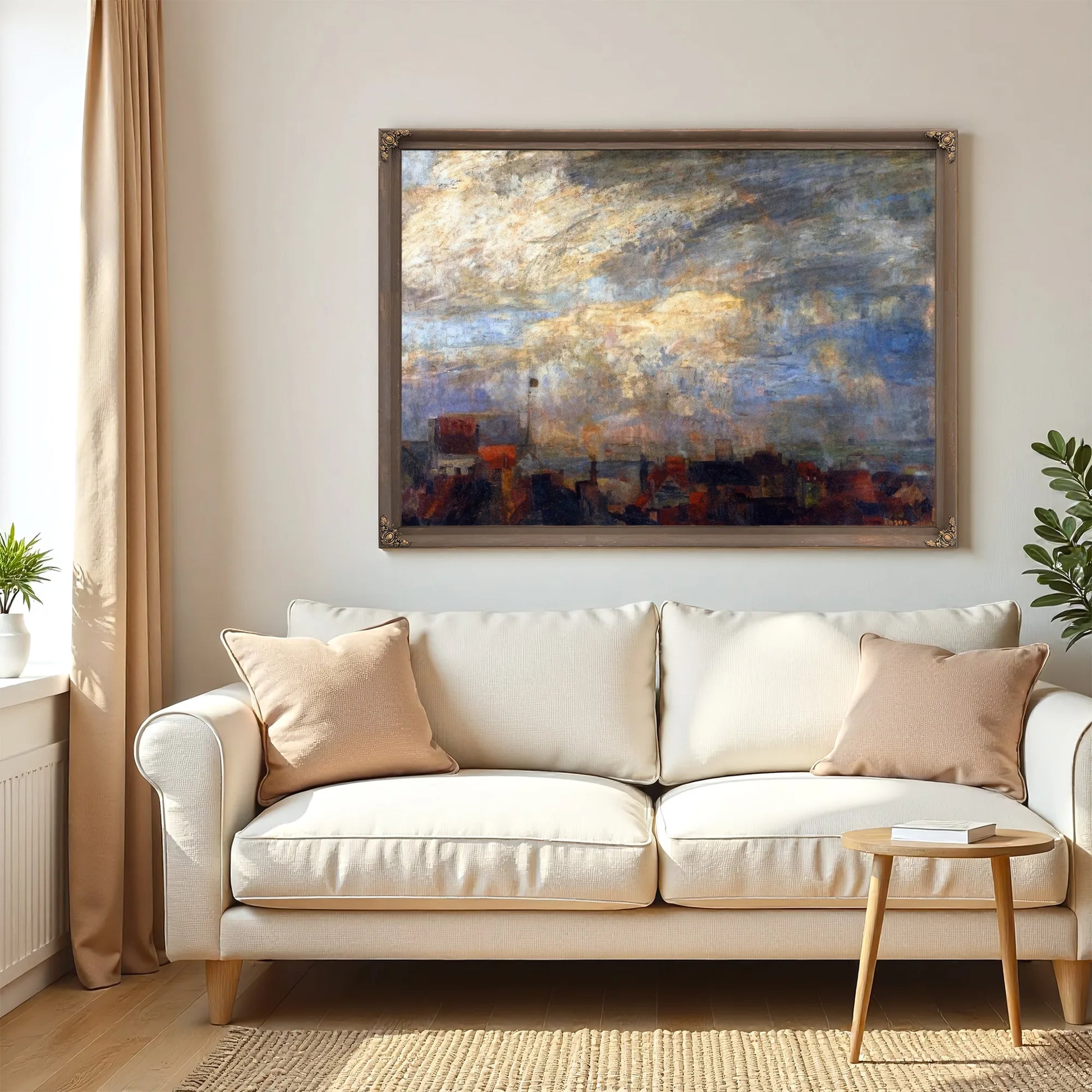 Rooftops Of Ostend By James Ensor Fine Art Print