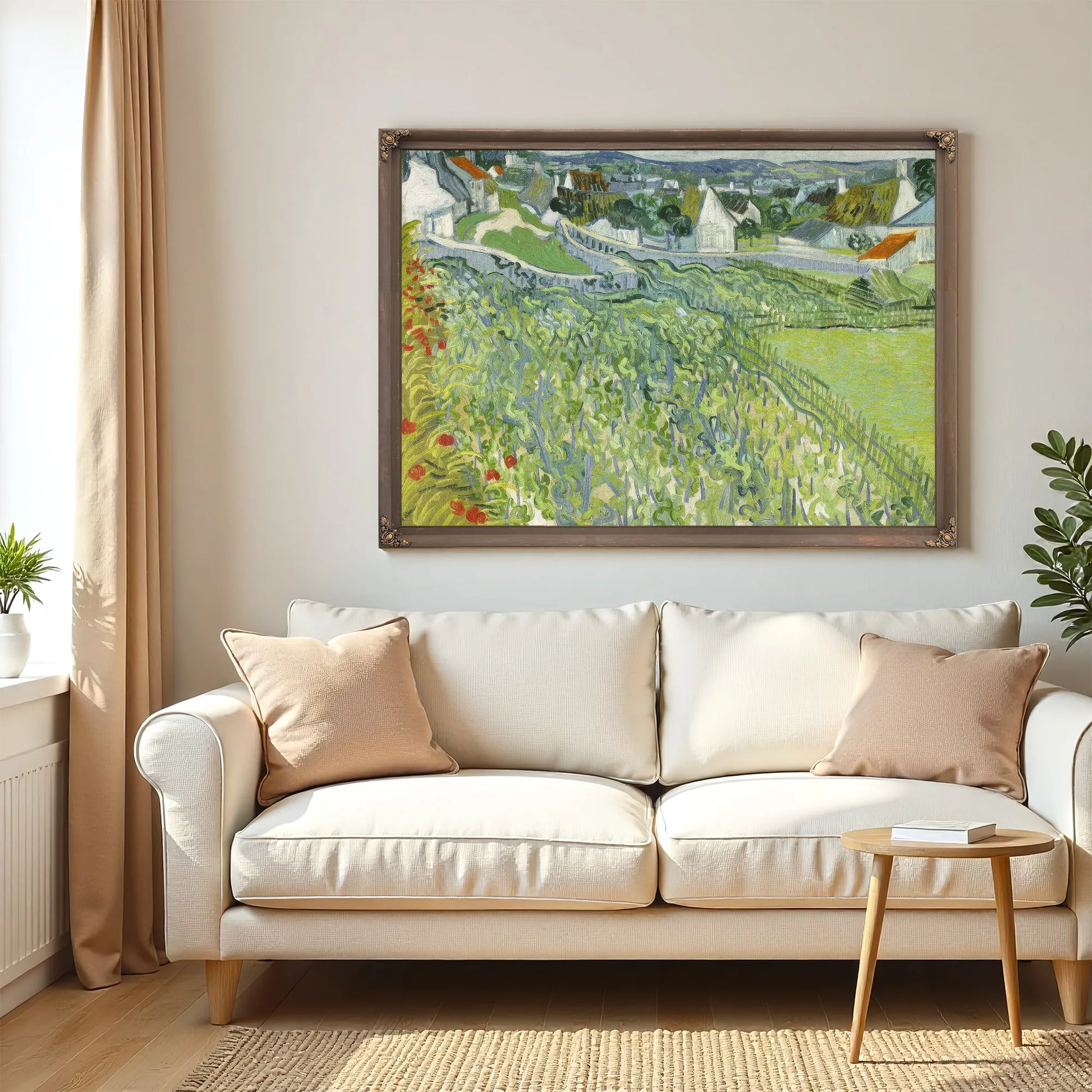 Vineyards At Auvers 3 By Vincent Van Gogh Fine Art Print