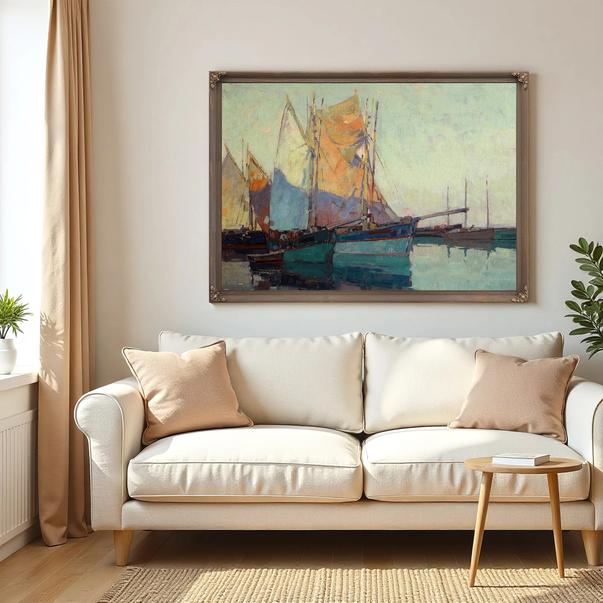 Sailboats At Anchor By Edgar Payne Fine Art Print
