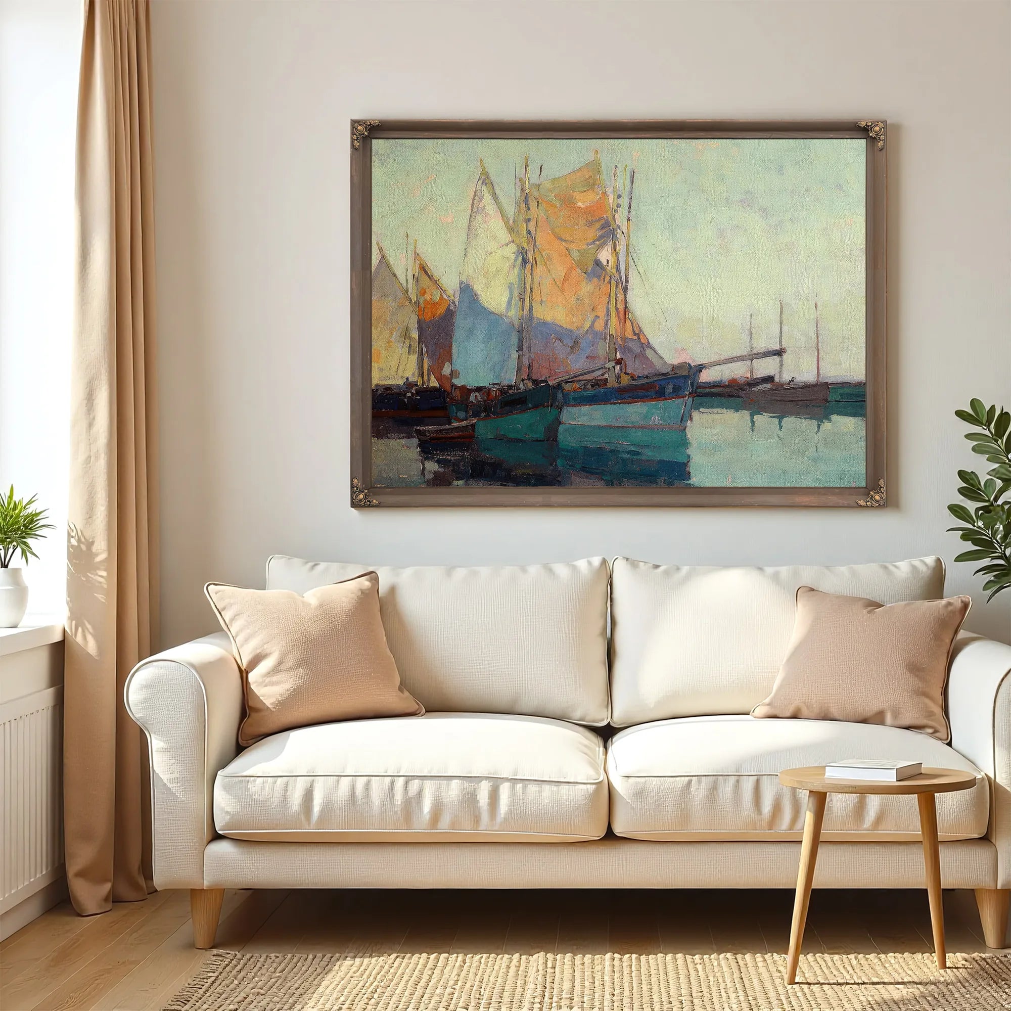 Sailboats At Anchor By Edgar Payne Fine Art Print