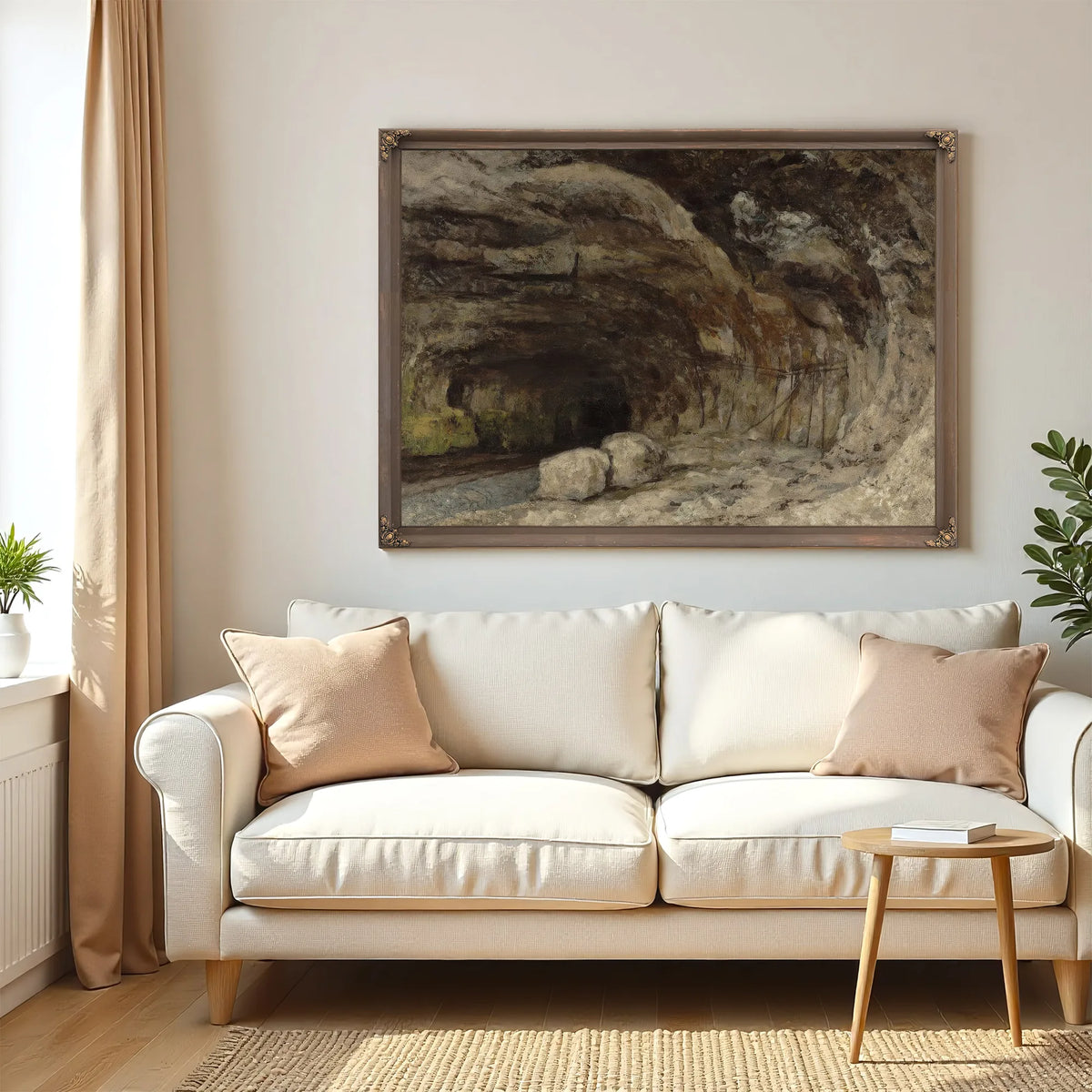 Grotto Of Sarrazine Near Nans Sous Sainte Anne By Jean Desire Gustave Courbet Fine Art Print
