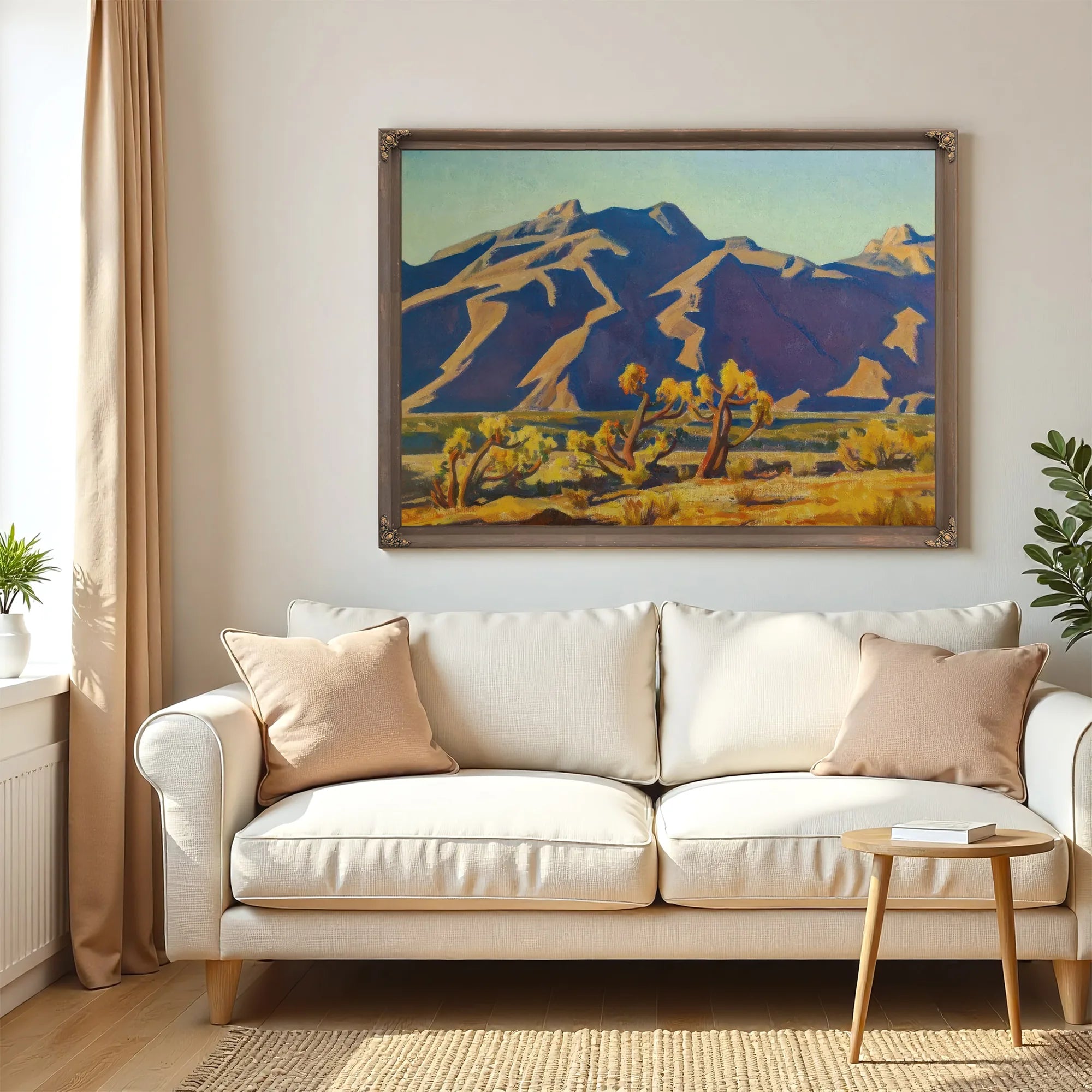Chollas Against Mountains By Maynard Dixon Fine Art Print