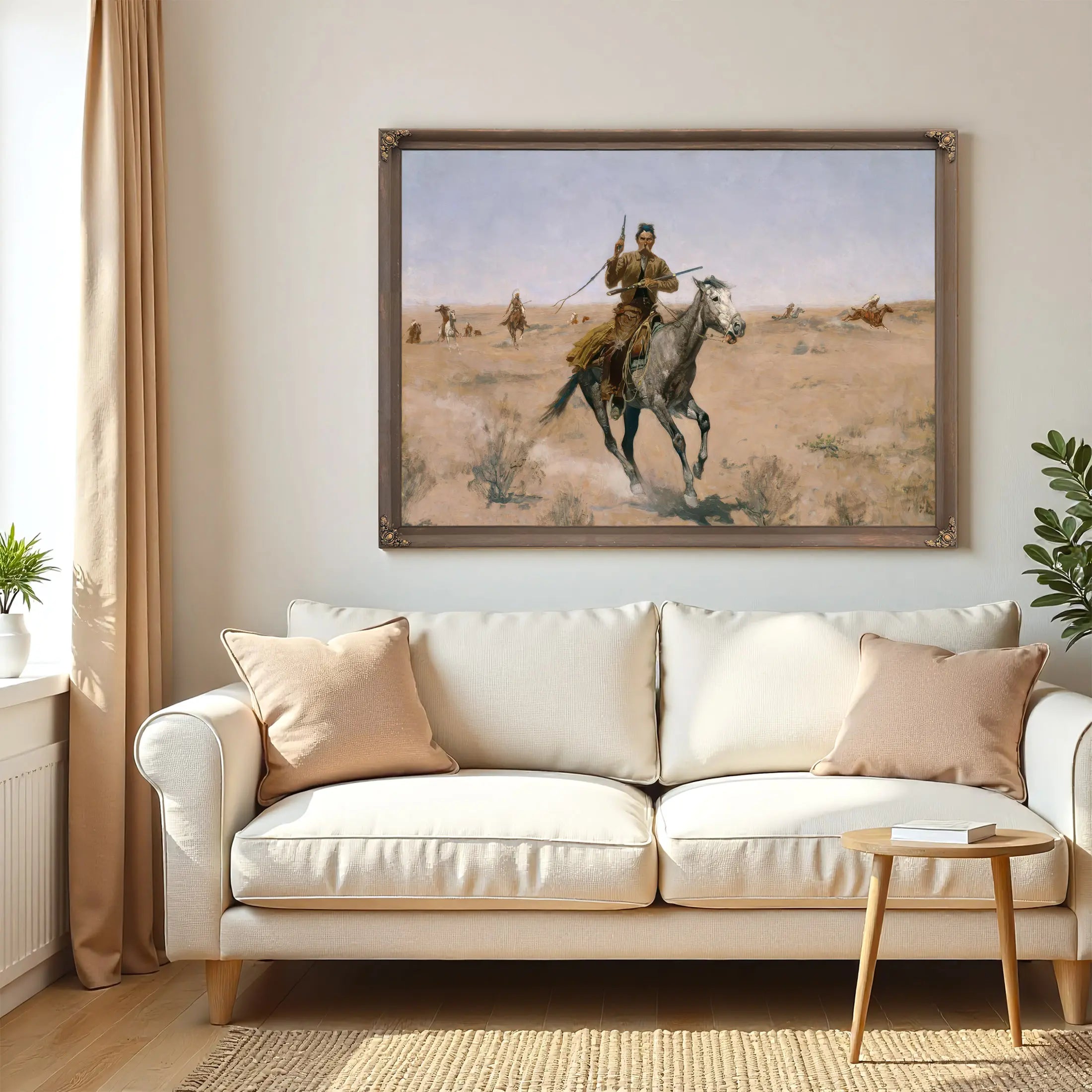 The Flight A Sagebrush Pioneer  by Frederic Remington