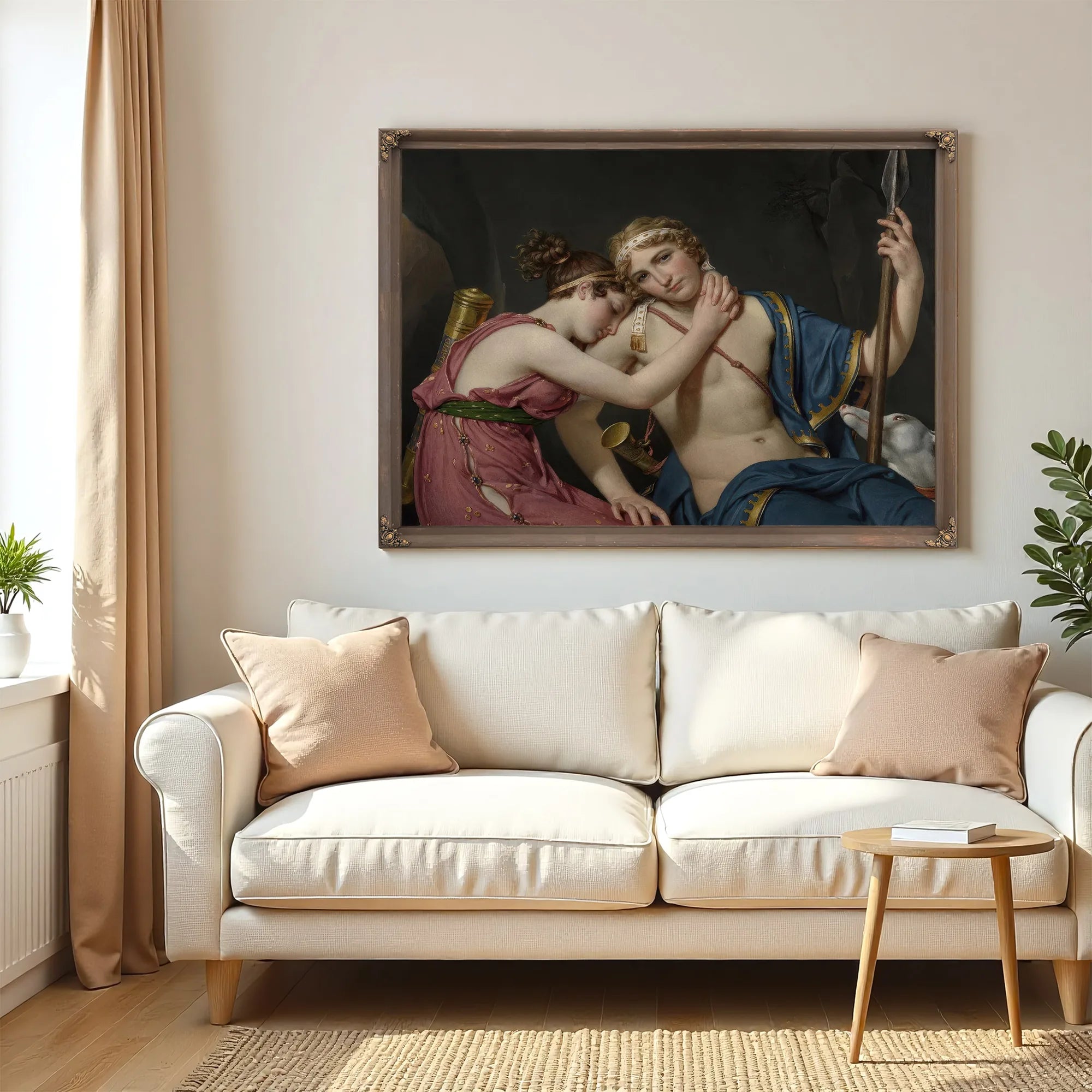 The Farewell Of Telemachus And Eucharis By Jacques Louis David Fine Art Print