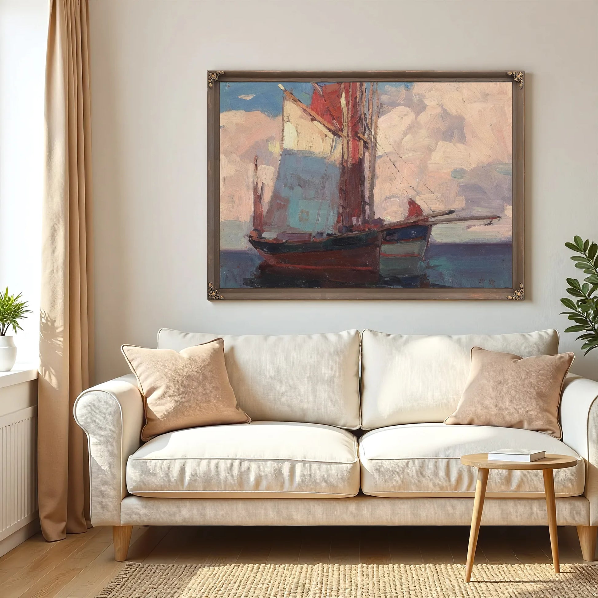 Shadows, French Tuna Boats By Edgar Payne Fine Art Print