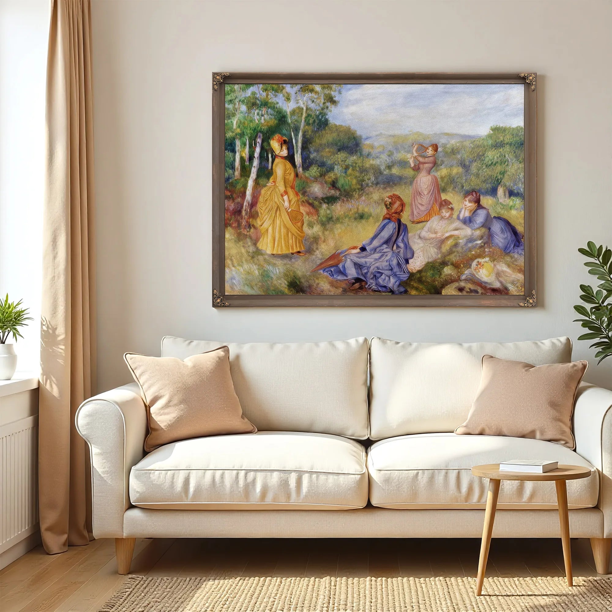 Girls Playing Battledore And Shuttlecock By Pierre Auguste Renoir Fine Art Print