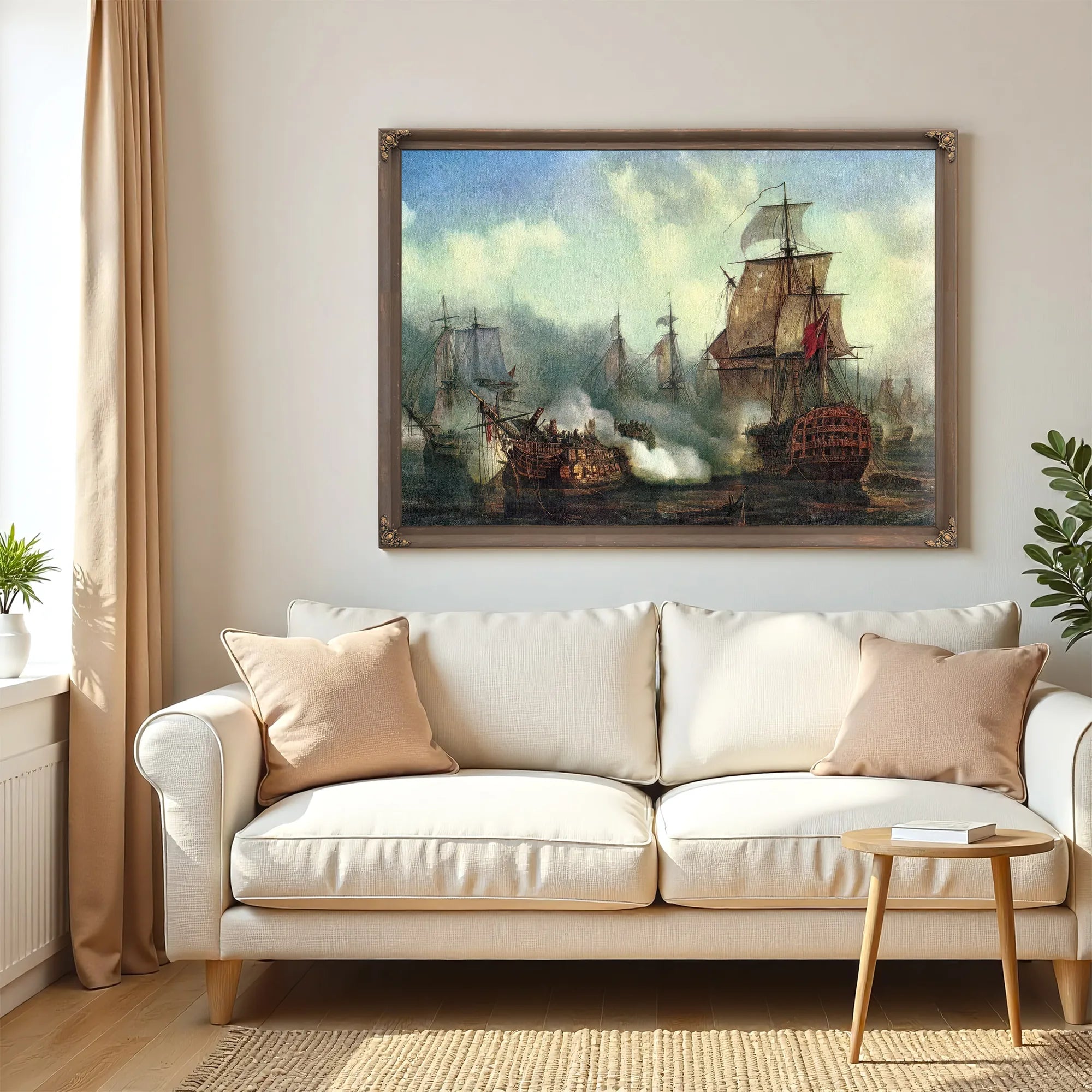 Battle Of Trafalgar By Louis Philippe Crepin Fine Art Print