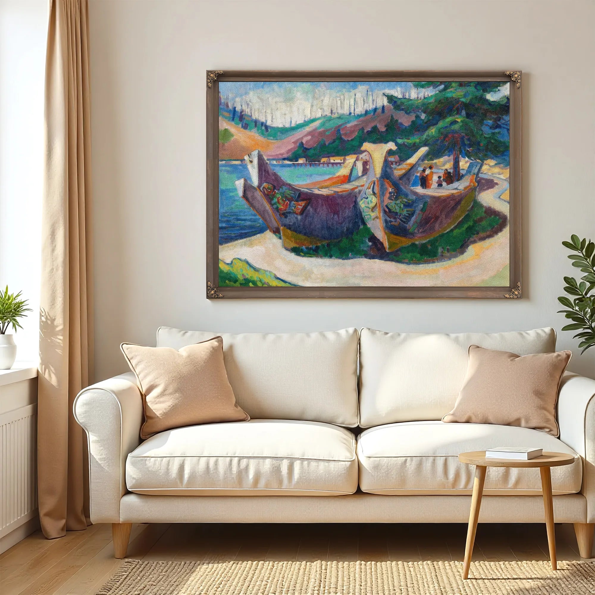 War Canoes Alert Bay 1912 By Emily Carr Fine Art Print