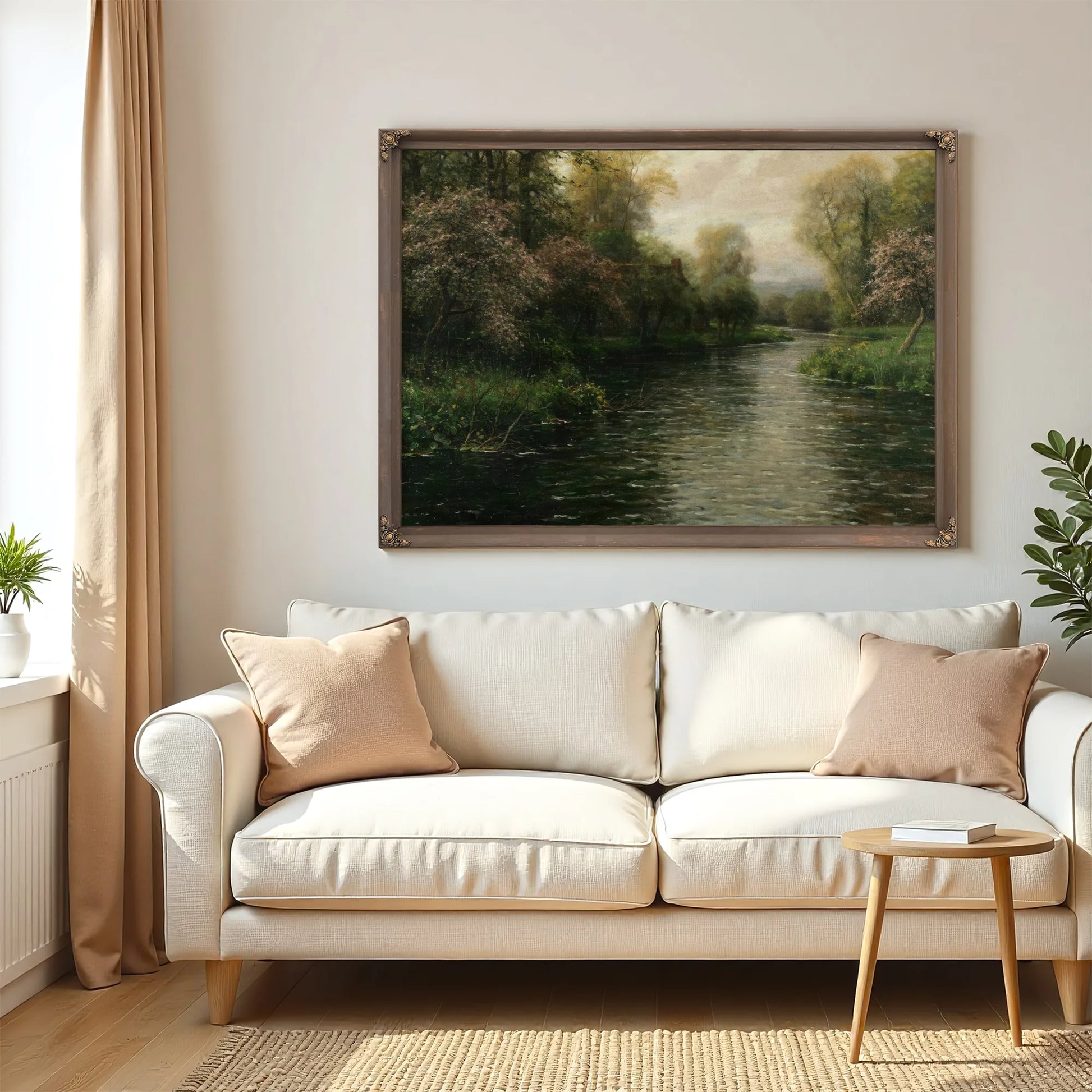 French River Landscape By Louis Aston Knight Fine Art Print
