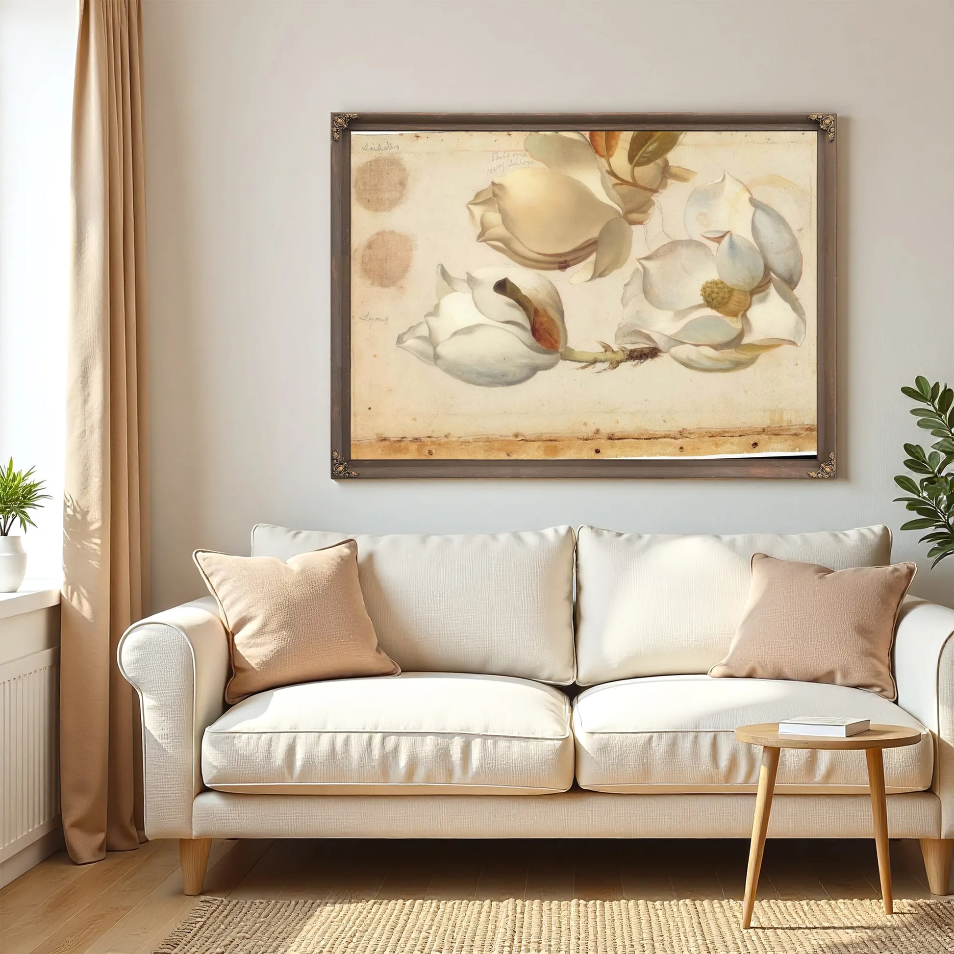Study Of Three Blossoms Of Magnolia By Martin Johnson Heade Fine Art Print