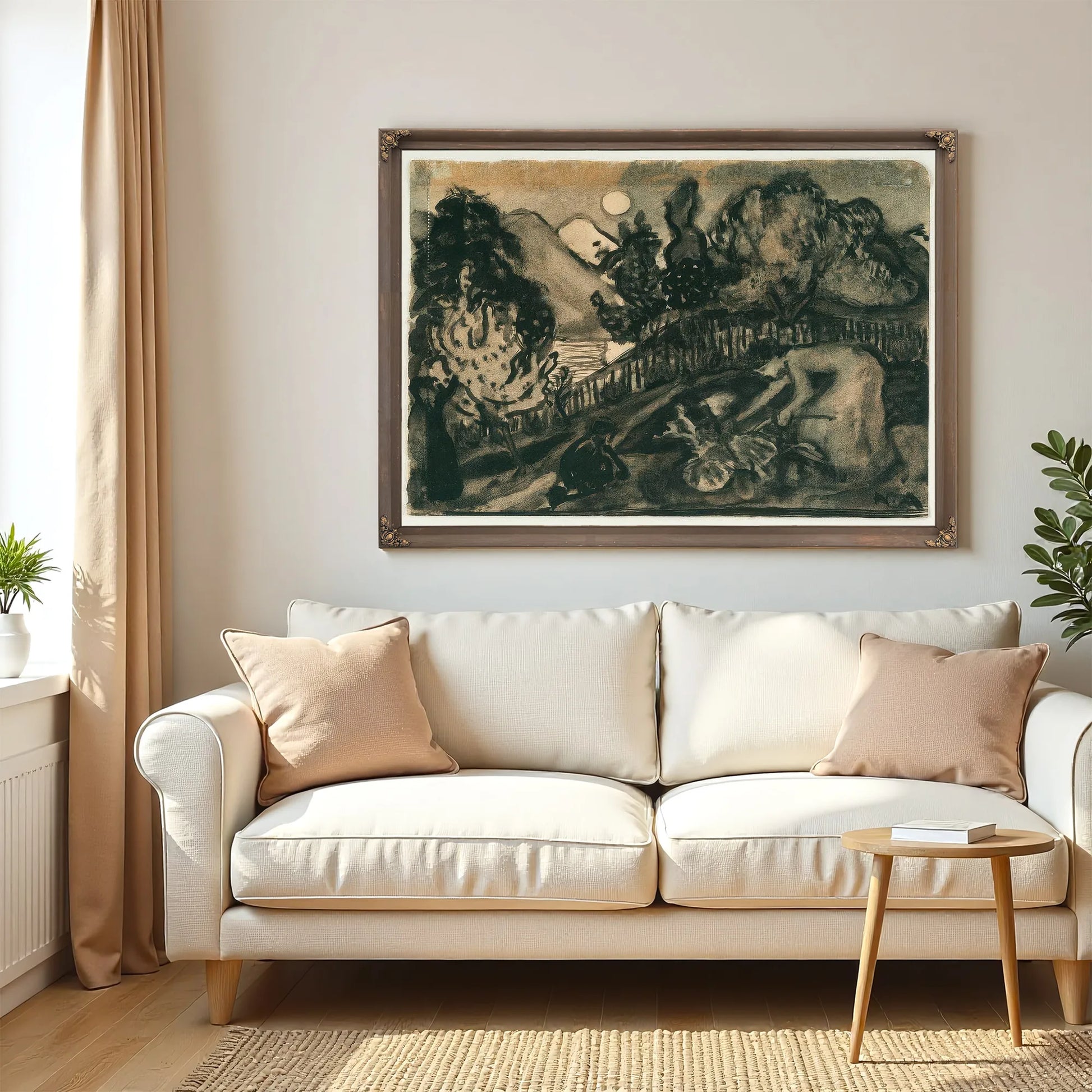 Study For 'In The Garden, Rhubarb Lady' By Nicolai Astrup Fine Art Print