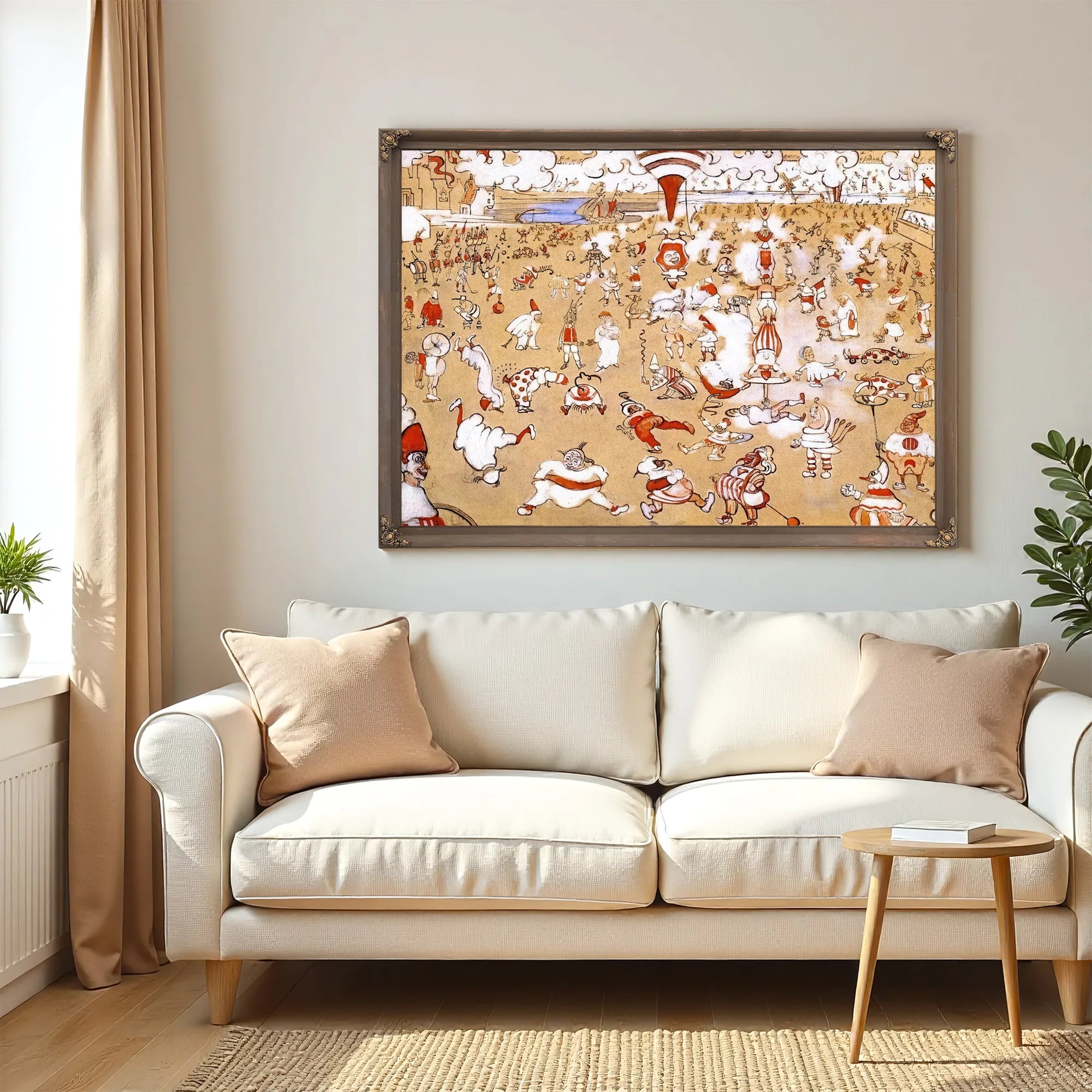 White And Red Clowns Evolving By James Ensor Fine Art Print