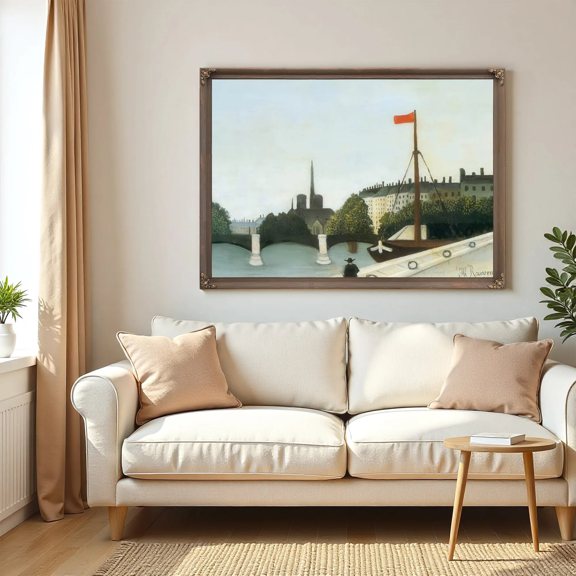 View Of The Ile Saint Louis Seen From The Quai Henri Iv 1909 By Henri Rousseau Fine Art Print