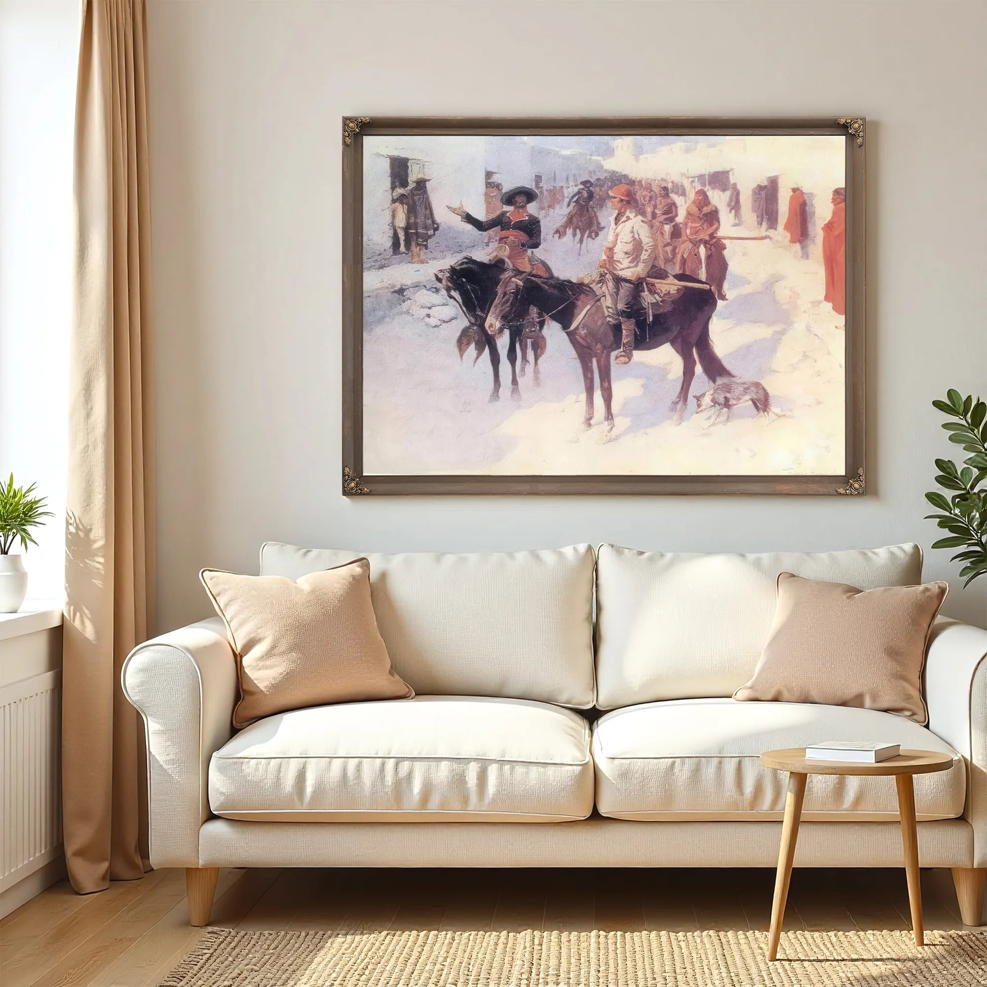 Zebulon Pike Entering Santa Fe By Frederic Remington Fine Art Print