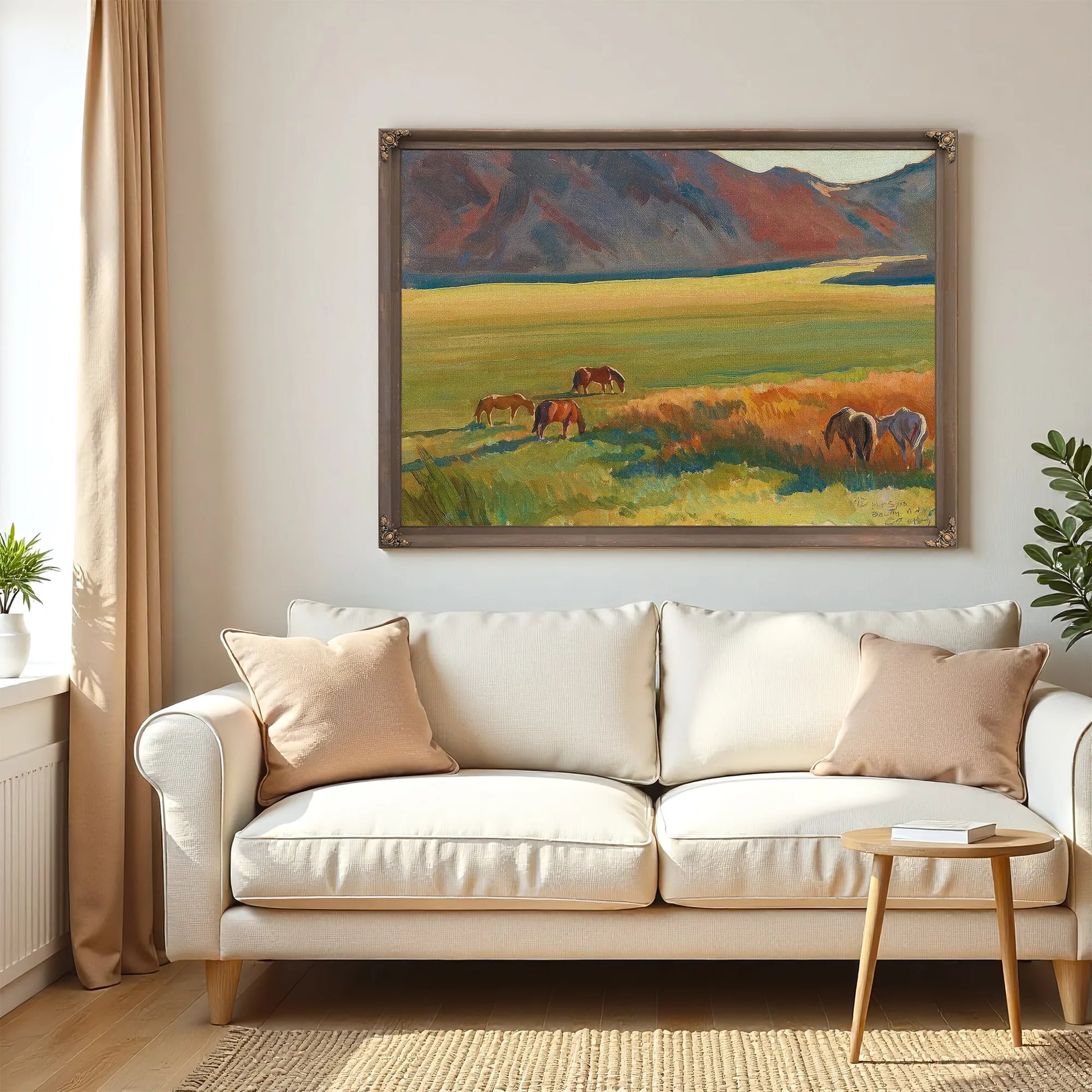 Meadow And Horses By Maynard Dixon Fine Art Print