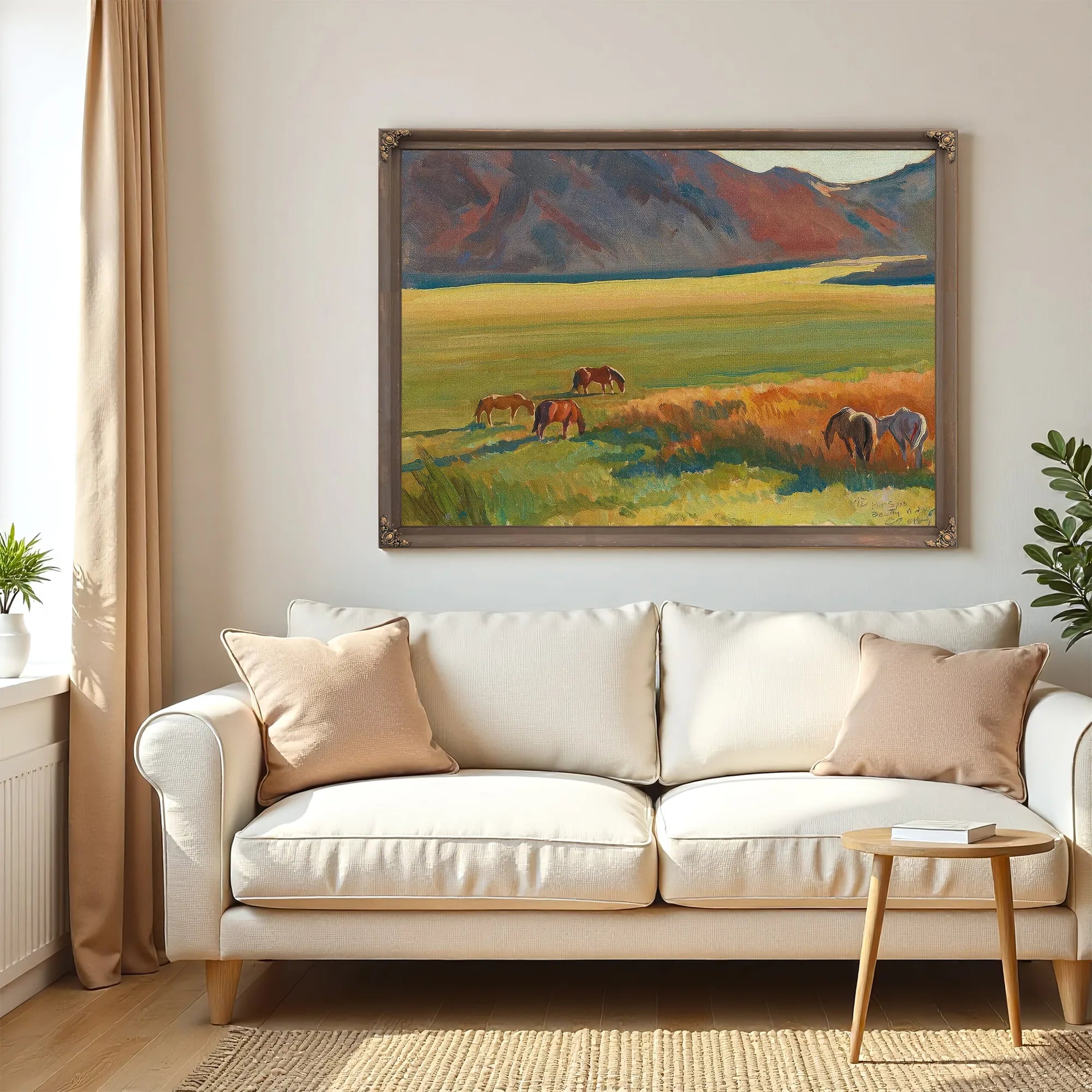 Meadow And Horses By Maynard Dixon Fine Art Print