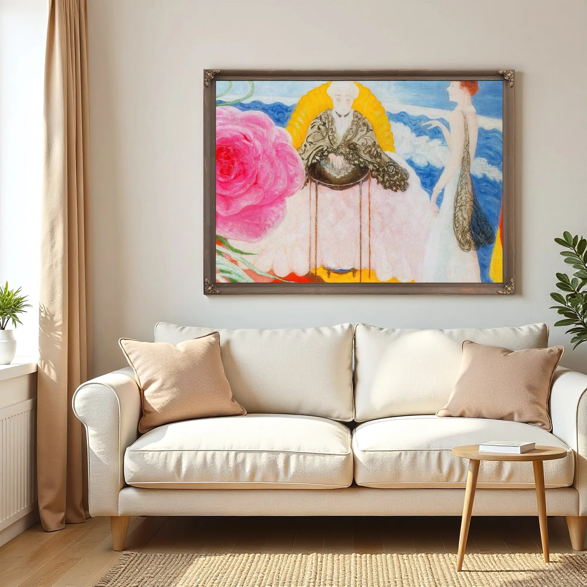 Rosetta Mother And Carrie Family Portrait By Florine Stettheimer Fine Art Print