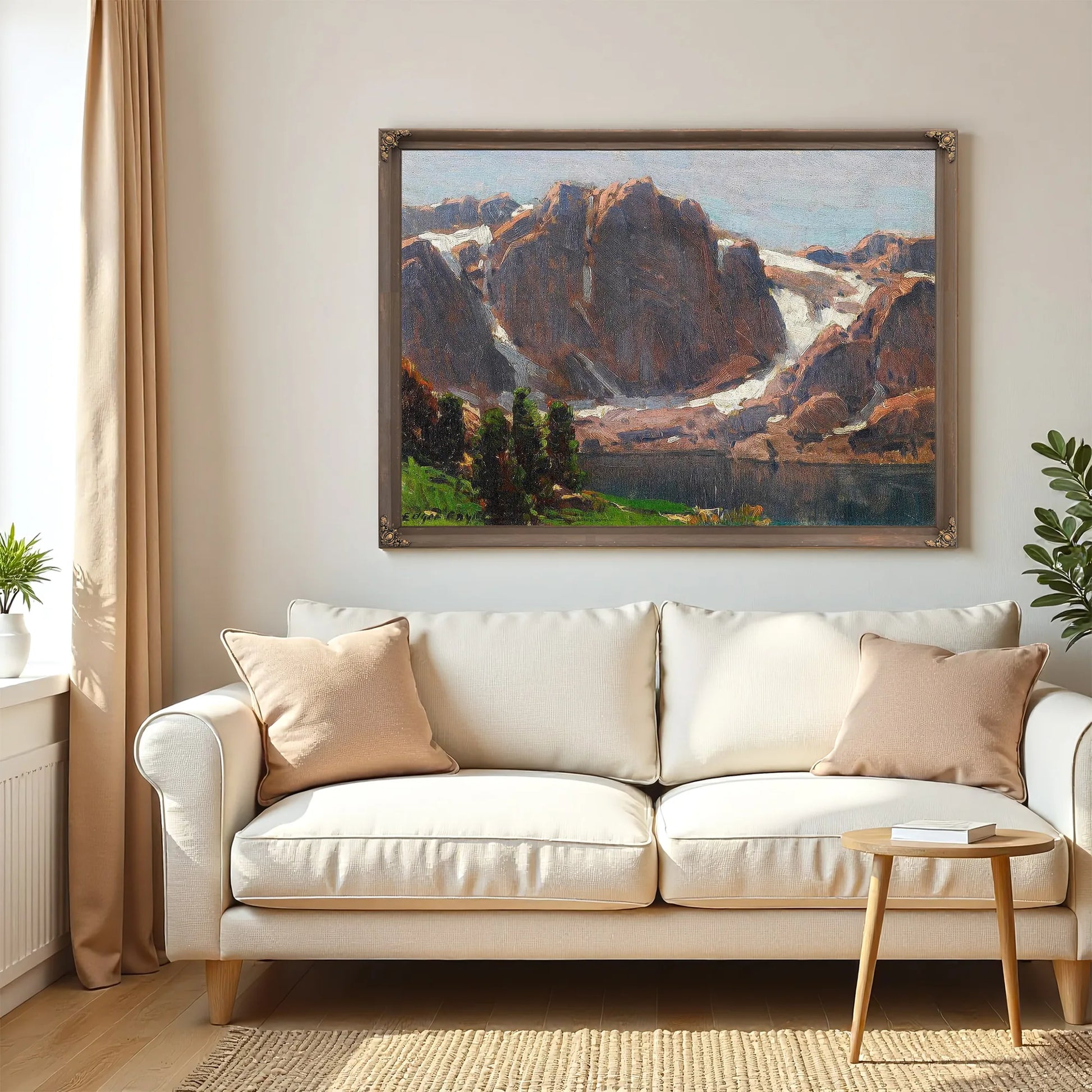 Temple Crag, High Sierra Lake By Edgar Payne Fine Art Print