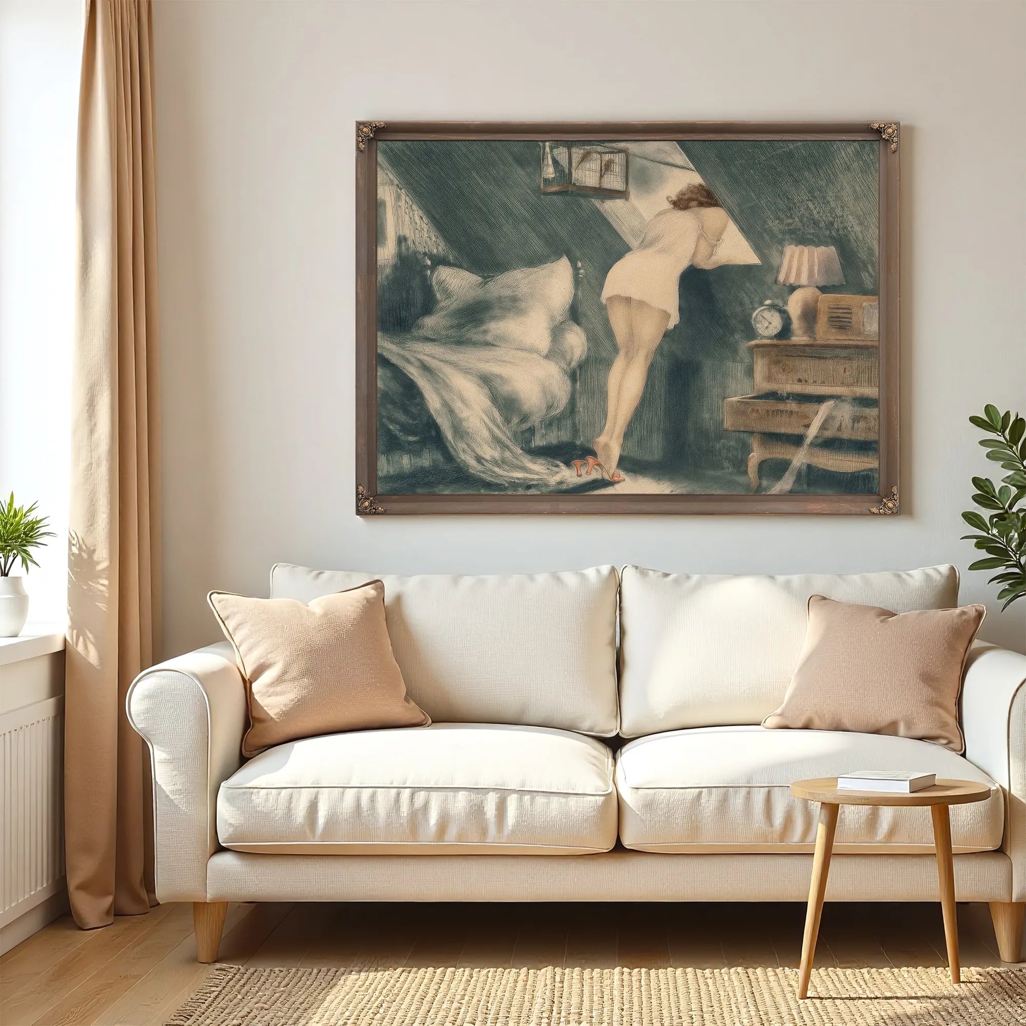 Attic Room 1940 By Louis Icart Fine Art Print
