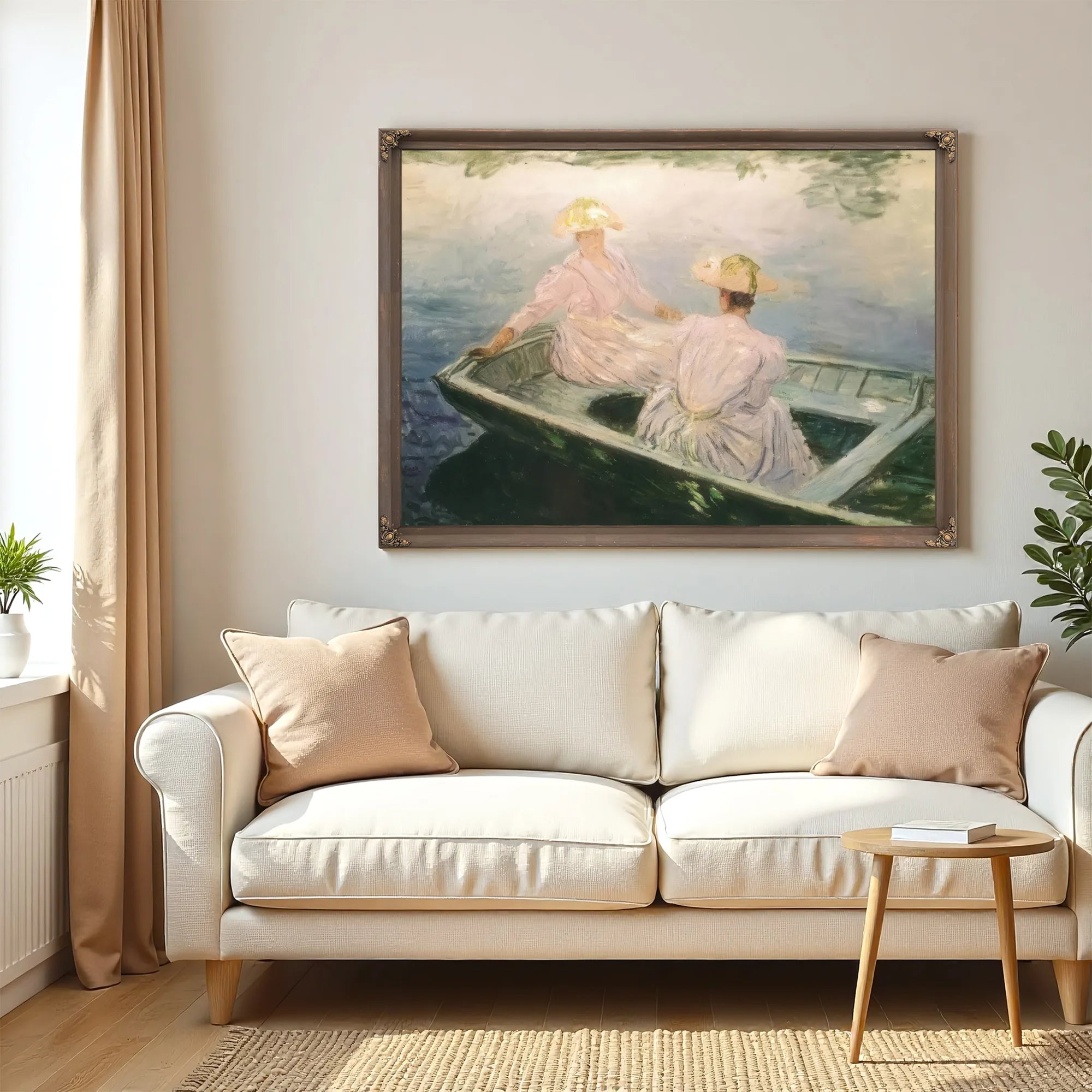 The Blue Rowing Boat By Claude Monet Fine Art Print