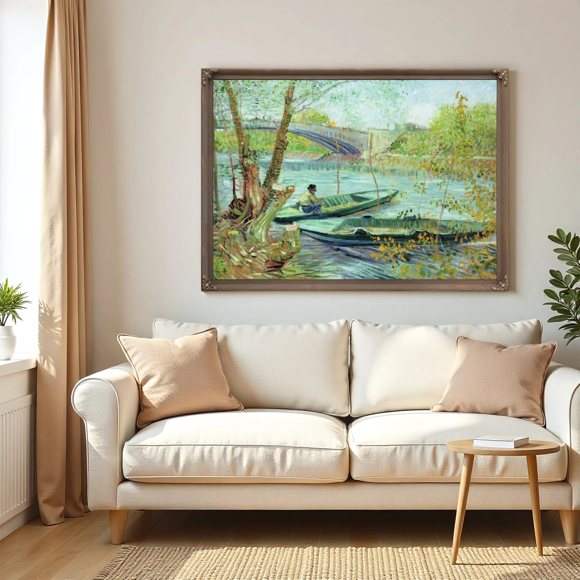 Fishing In The Spring. Pont De Clichy By Vincent Van Gogh Fine Art Print