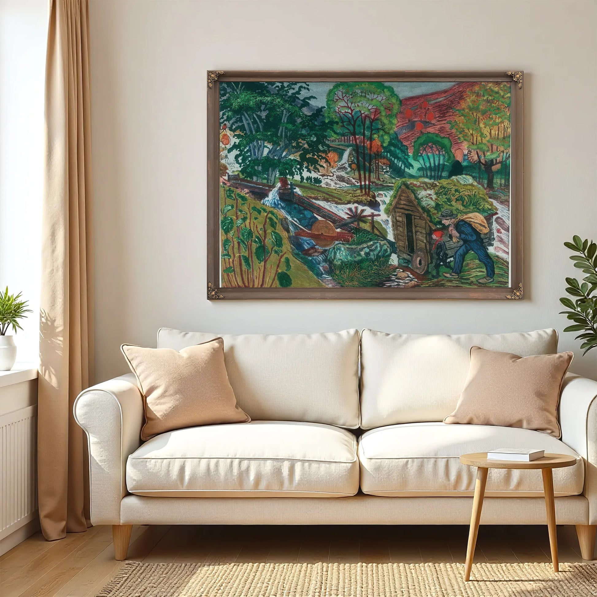 Milling Weather (Woodcut) By Nicolai Astrup Fine Art Print