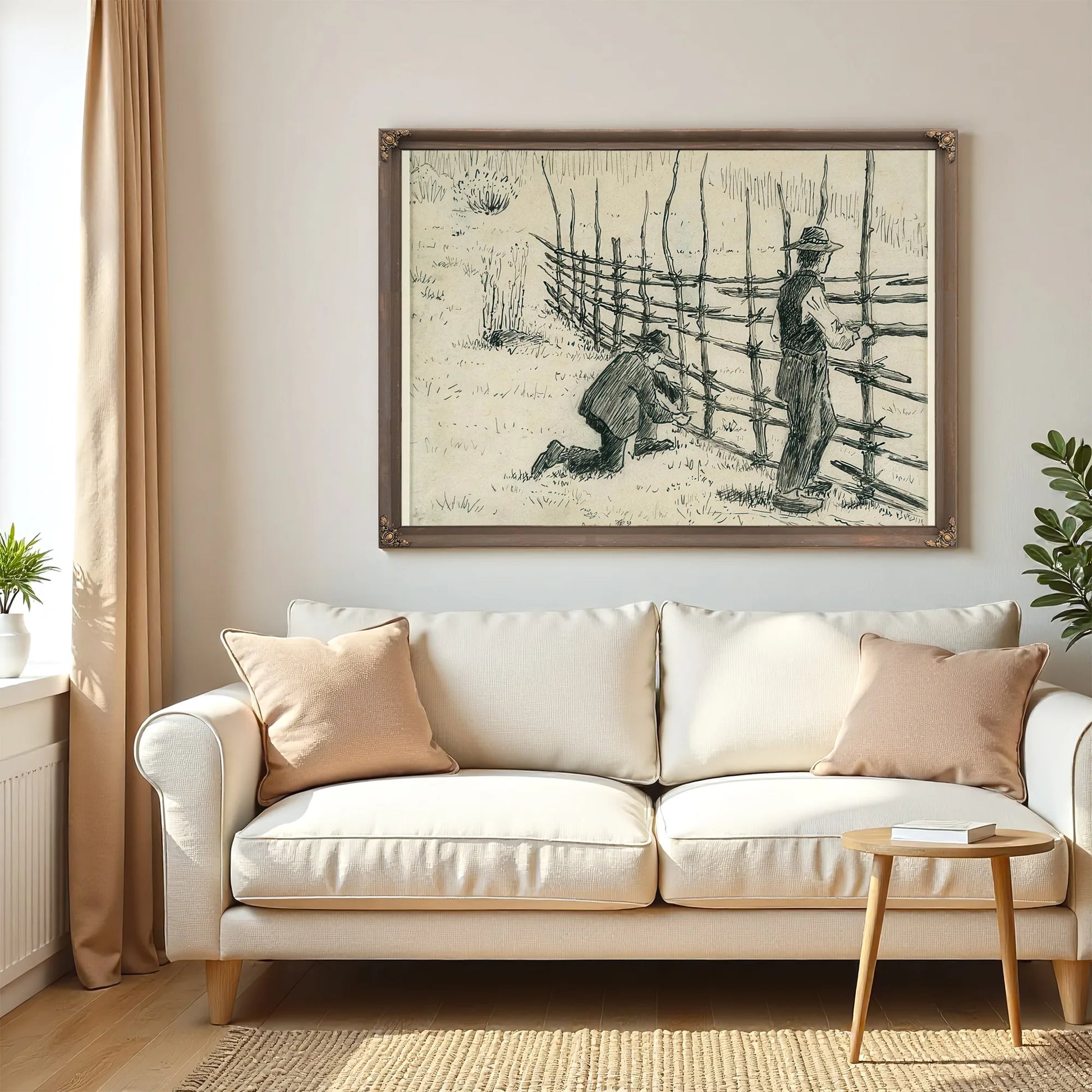 Men Binding Hay Racks By Nicolai Astrup Fine Art Print