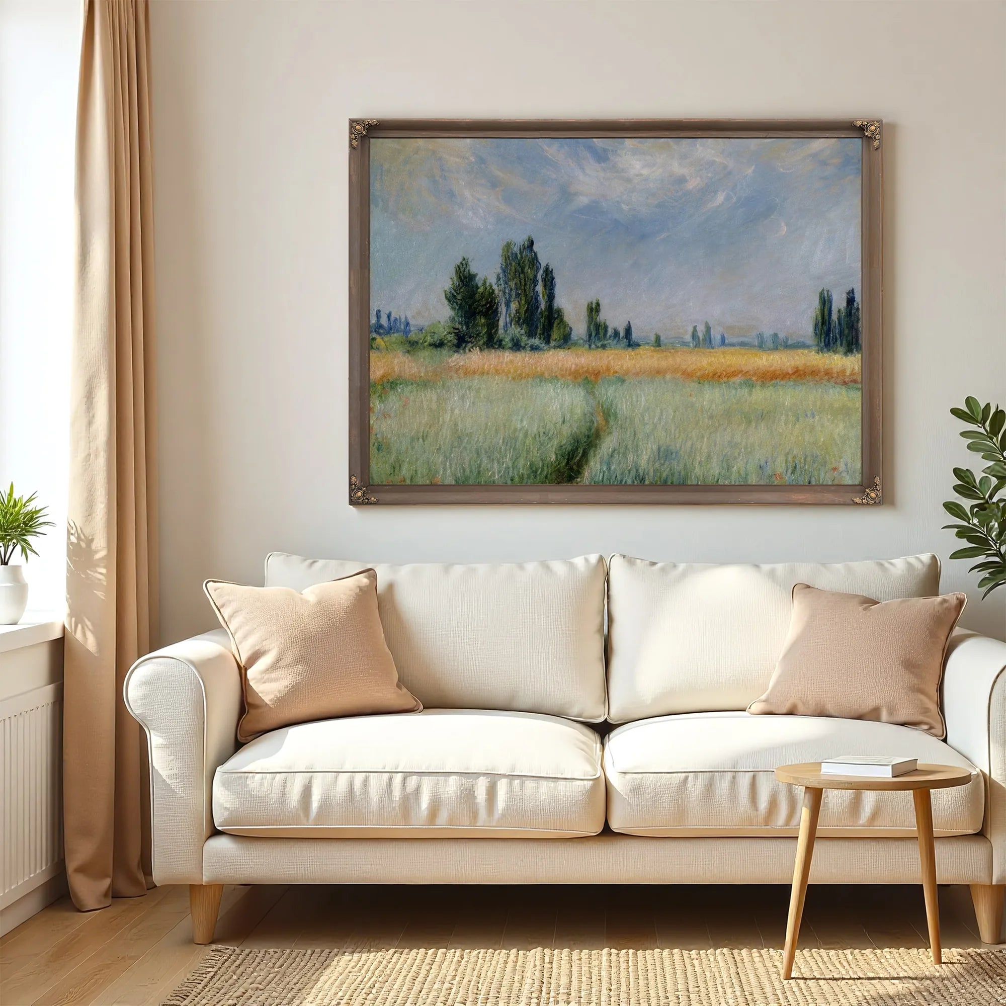 Wheat Field By Claude Monet Fine Art Print