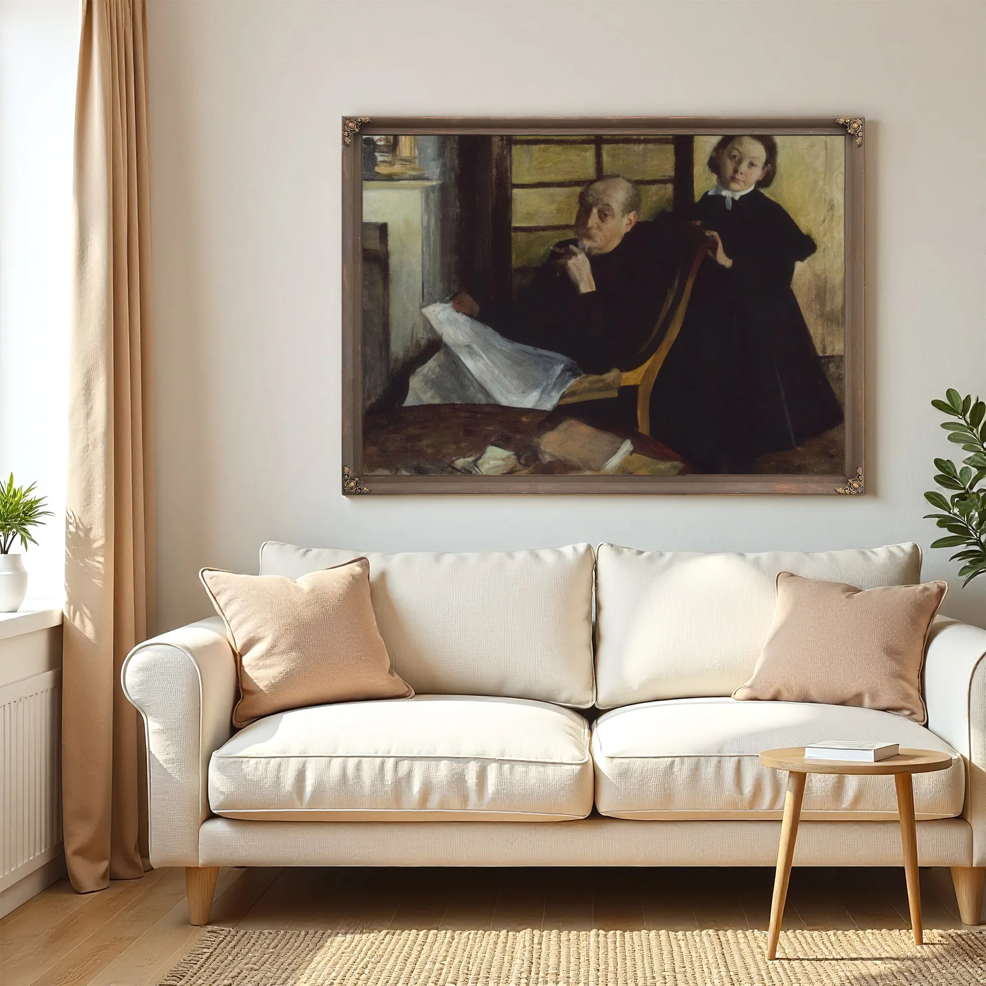 Uncle And Niece By Edgar Degas Fine Art Print