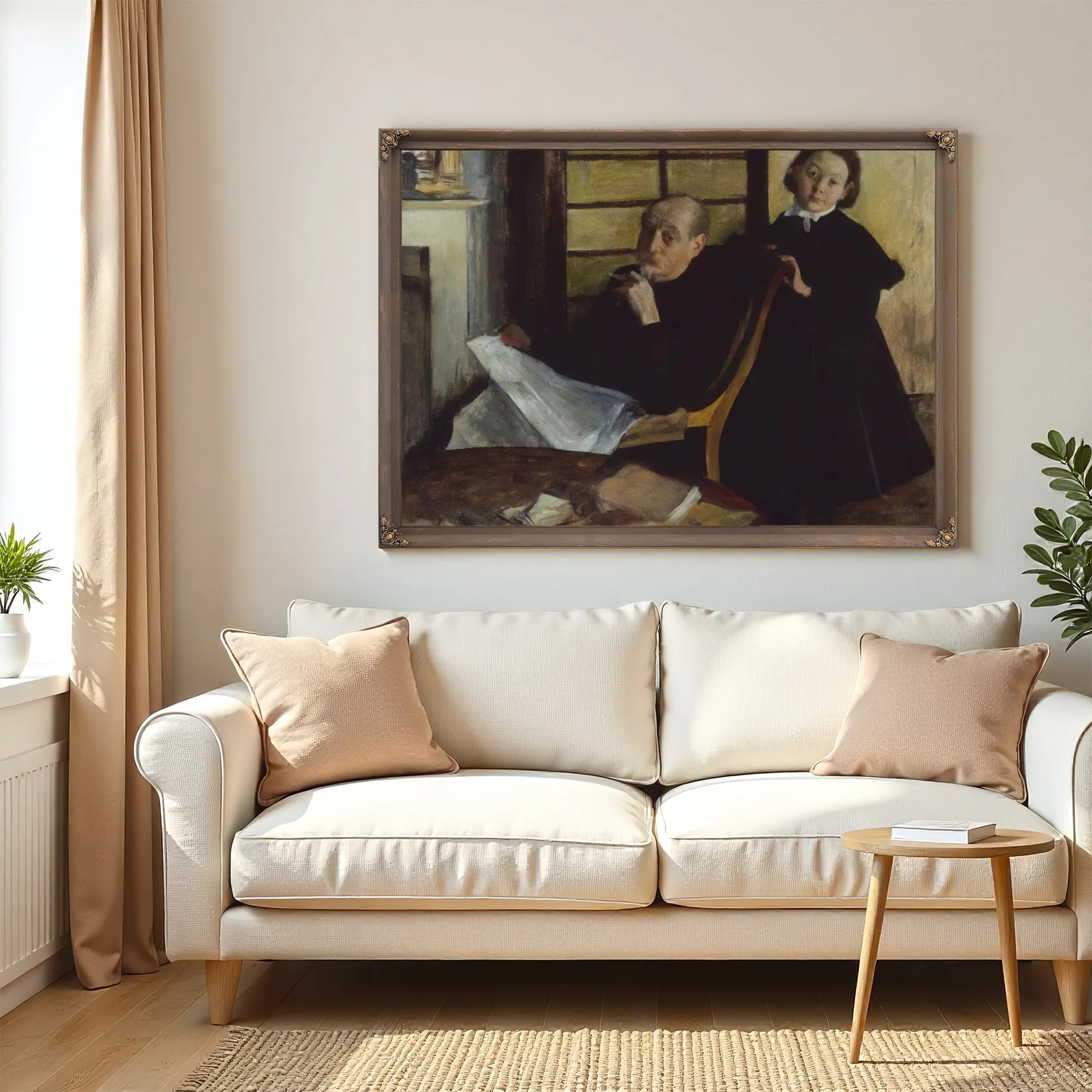 Uncle And Niece By Edgar Degas Fine Art Print