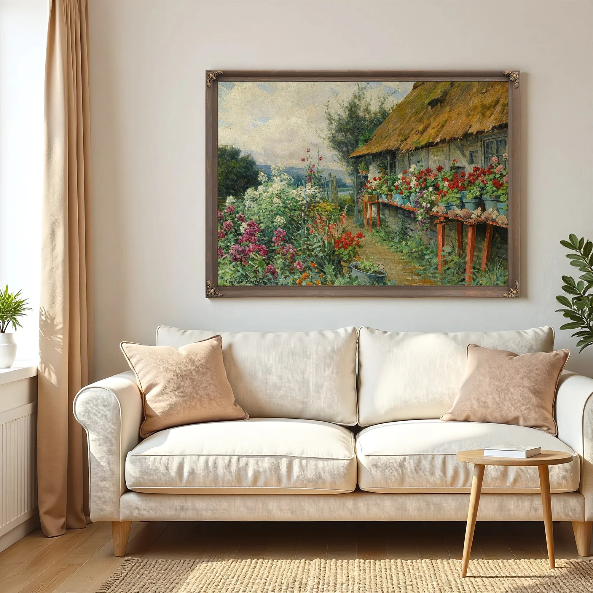 Cottage Garden In Bloom, Paris By Louis Aston Knight Fine Art Print