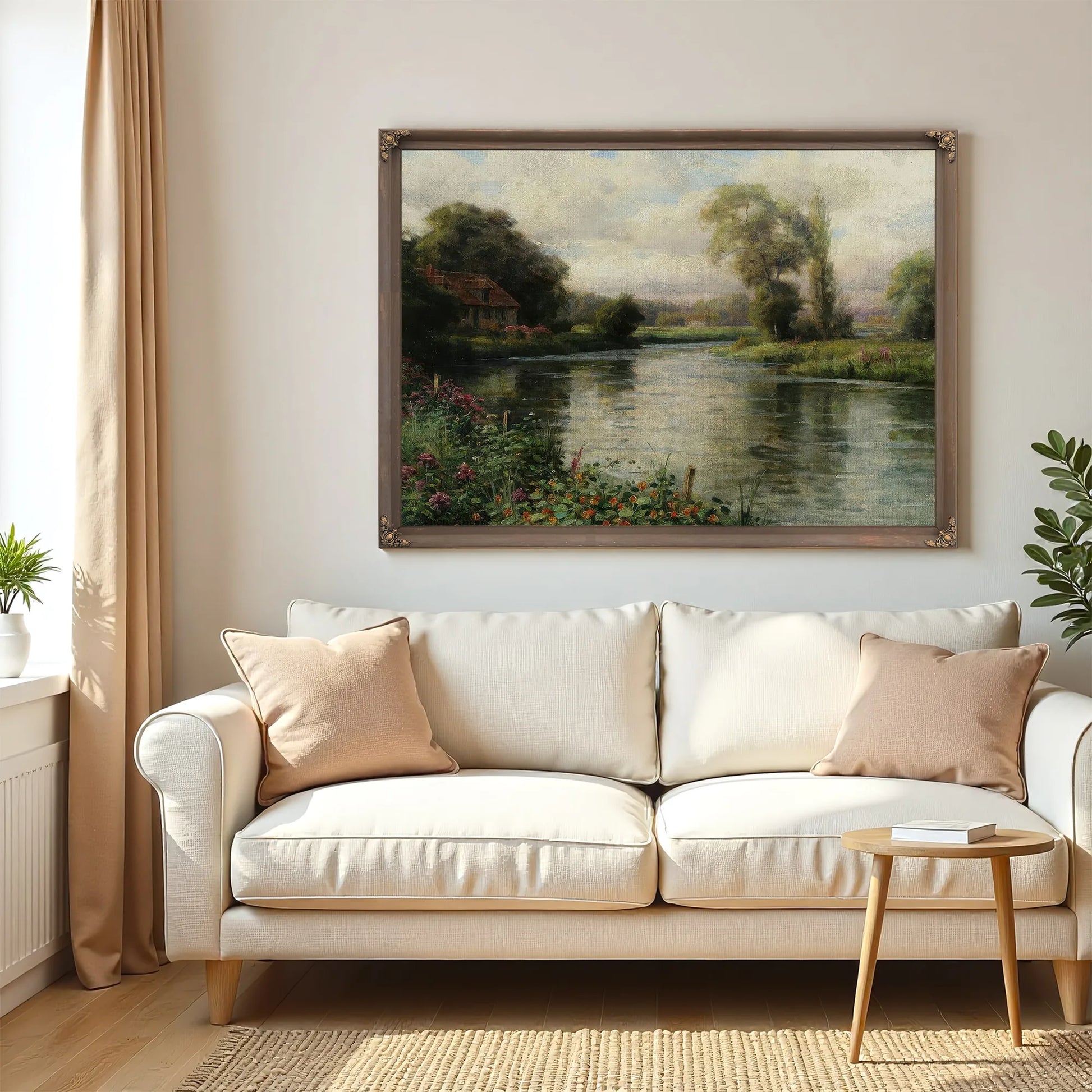 River Landscape By Louis Aston Knight Fine Art Print