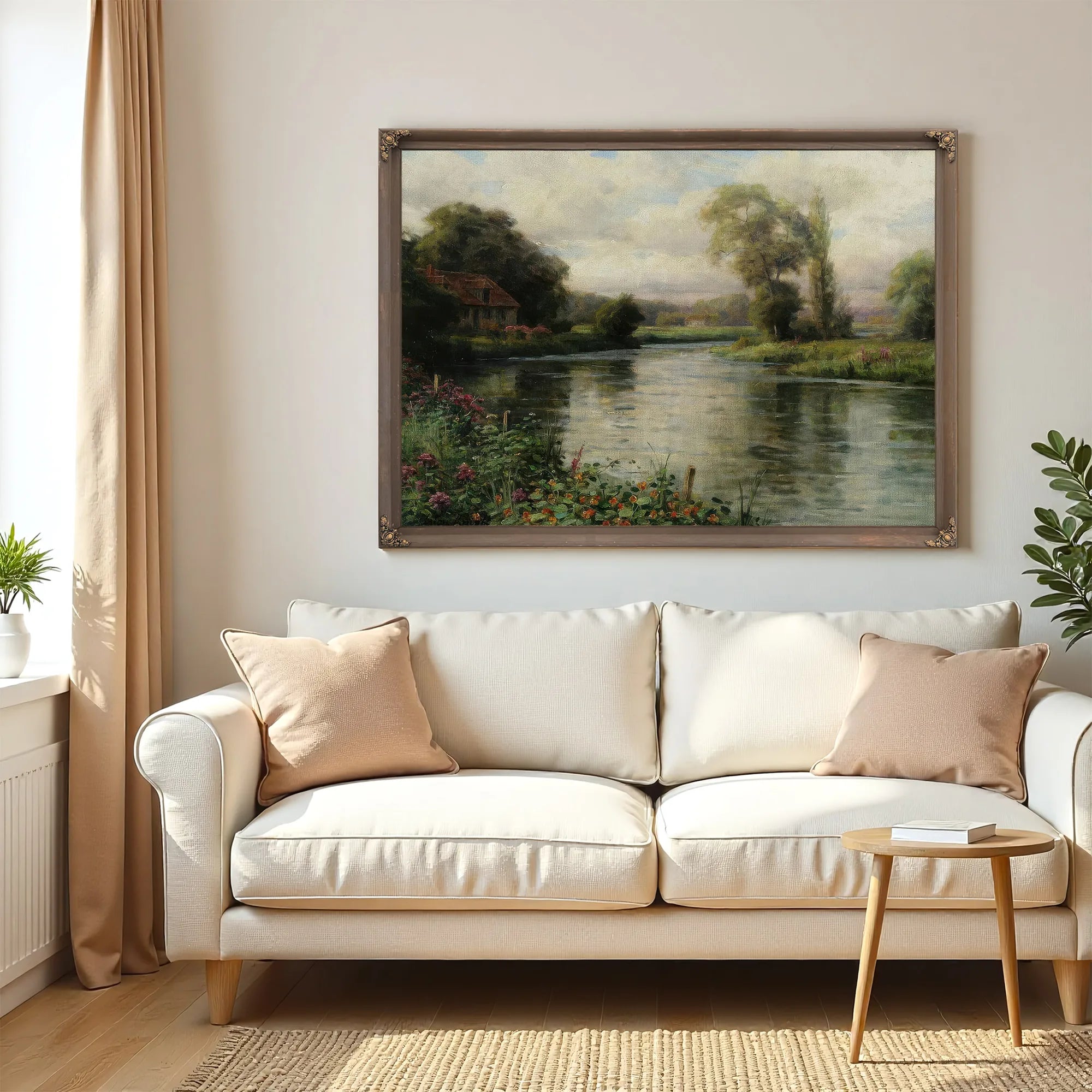 River Landscape By Louis Aston Knight Fine Art Print