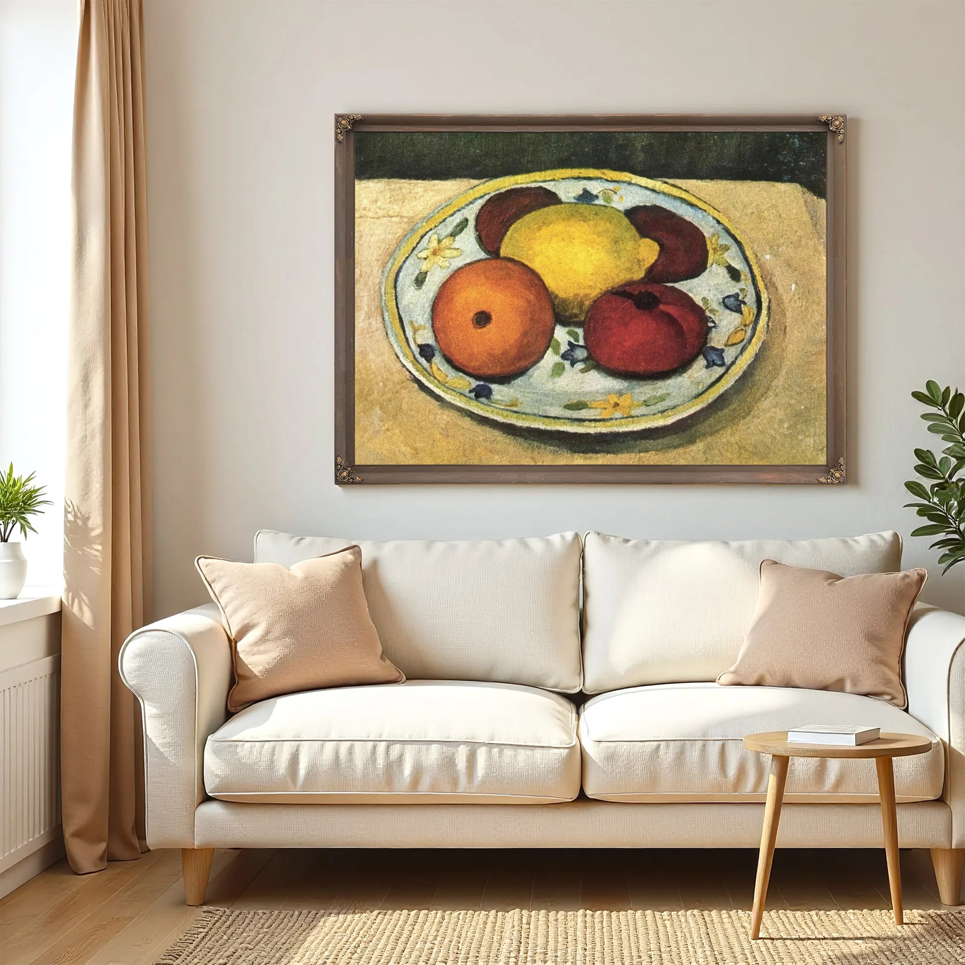 Still Life With Leaf Plant, Lemon And Orange By Paula Modersohn Becker Fine Art Print