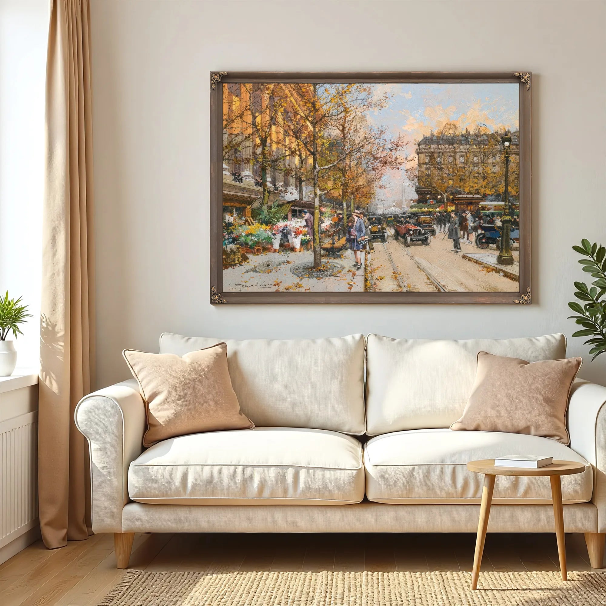 Place De La Madeleine By Eugene Galien Laloue Fine Art Print