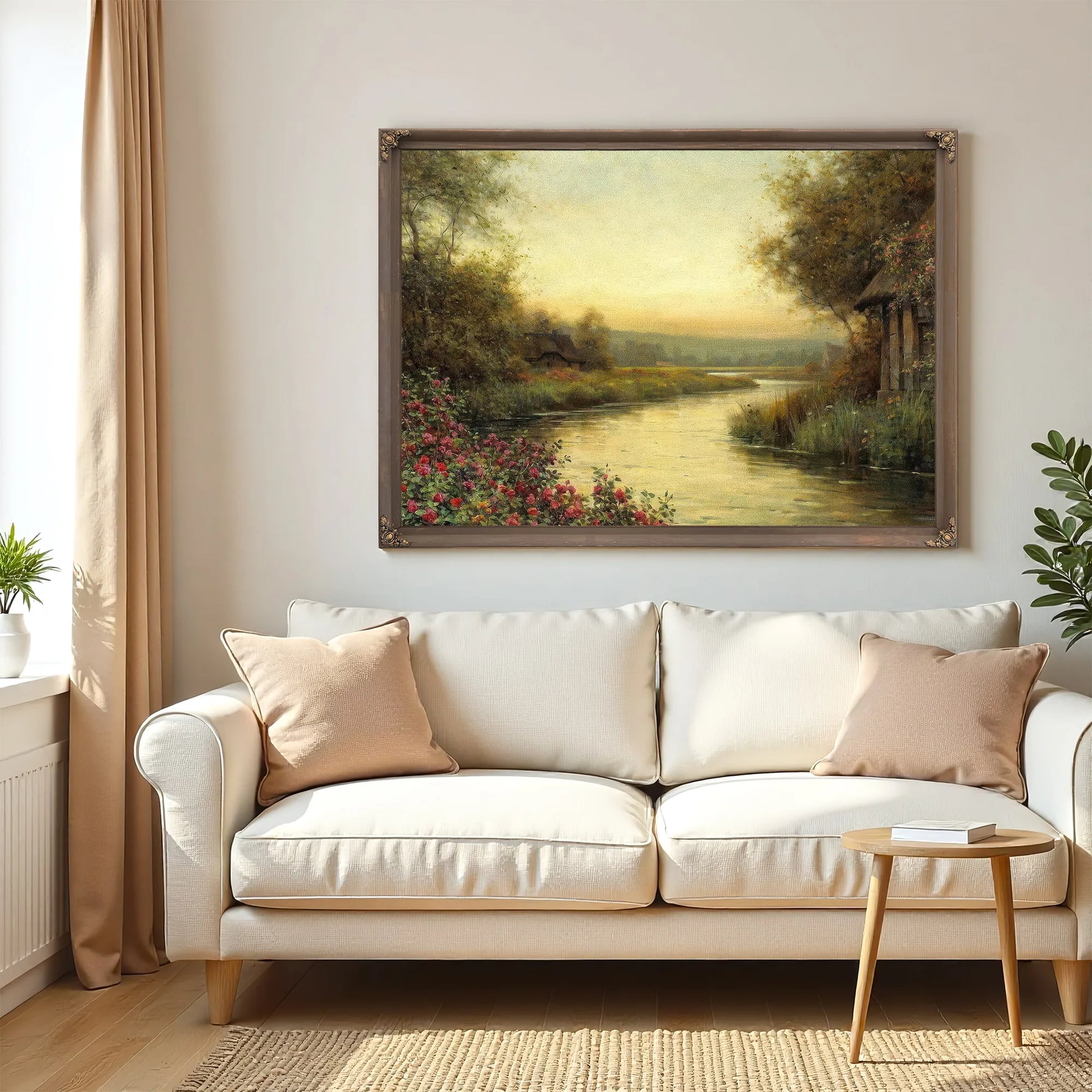 A Tranquil River Landscape By Louis Aston Knight Fine Art Print