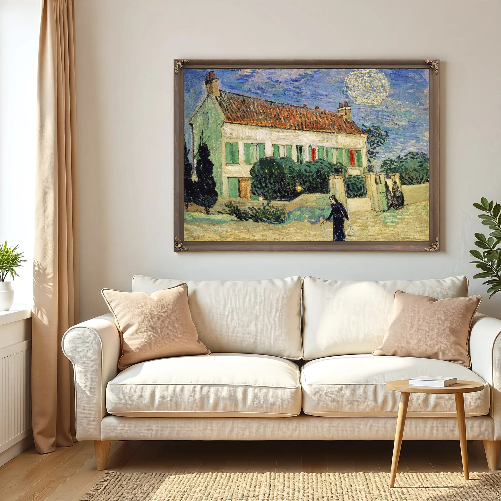 White House At Night By Vincent Van Gogh Fine Art Print