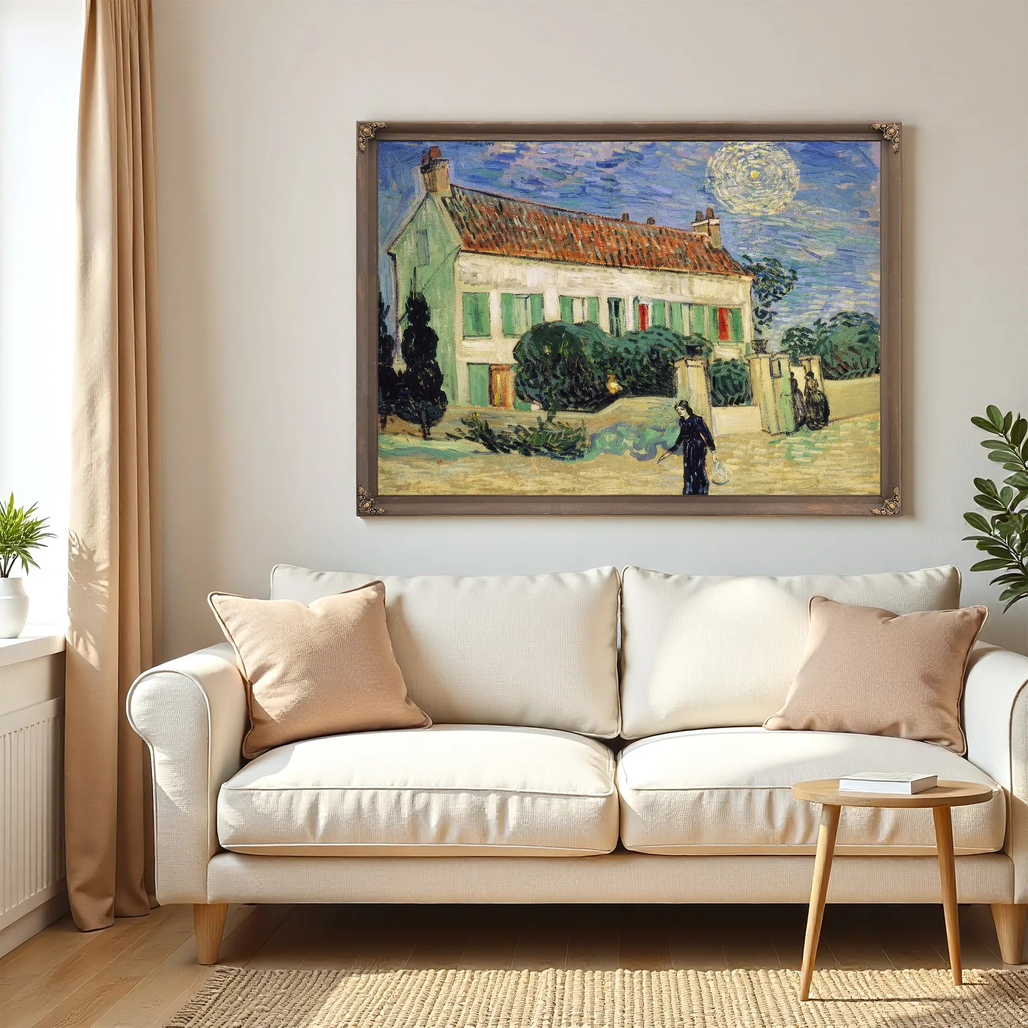 White House At Night By Vincent Van Gogh Fine Art Print