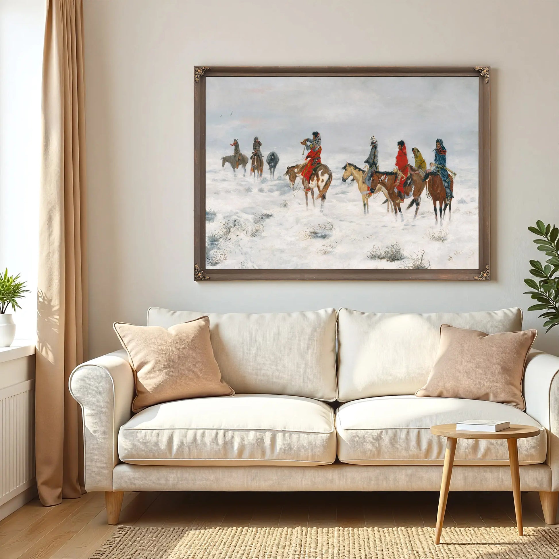 Lost In A Snowstorm We Are Friends by Charles Marion Russell