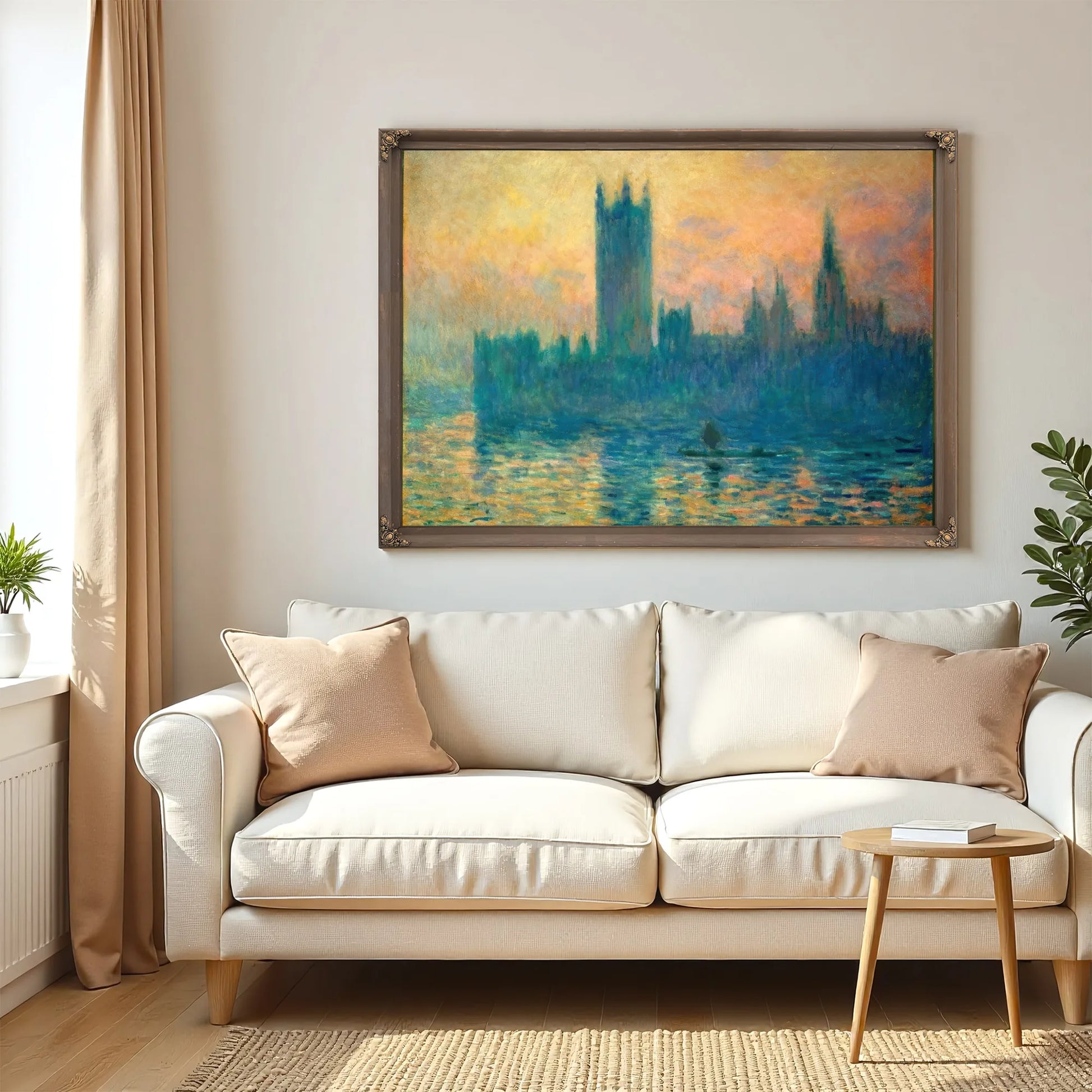 The Houses Of Parliament Sunset By Claude Monet Fine Art Print