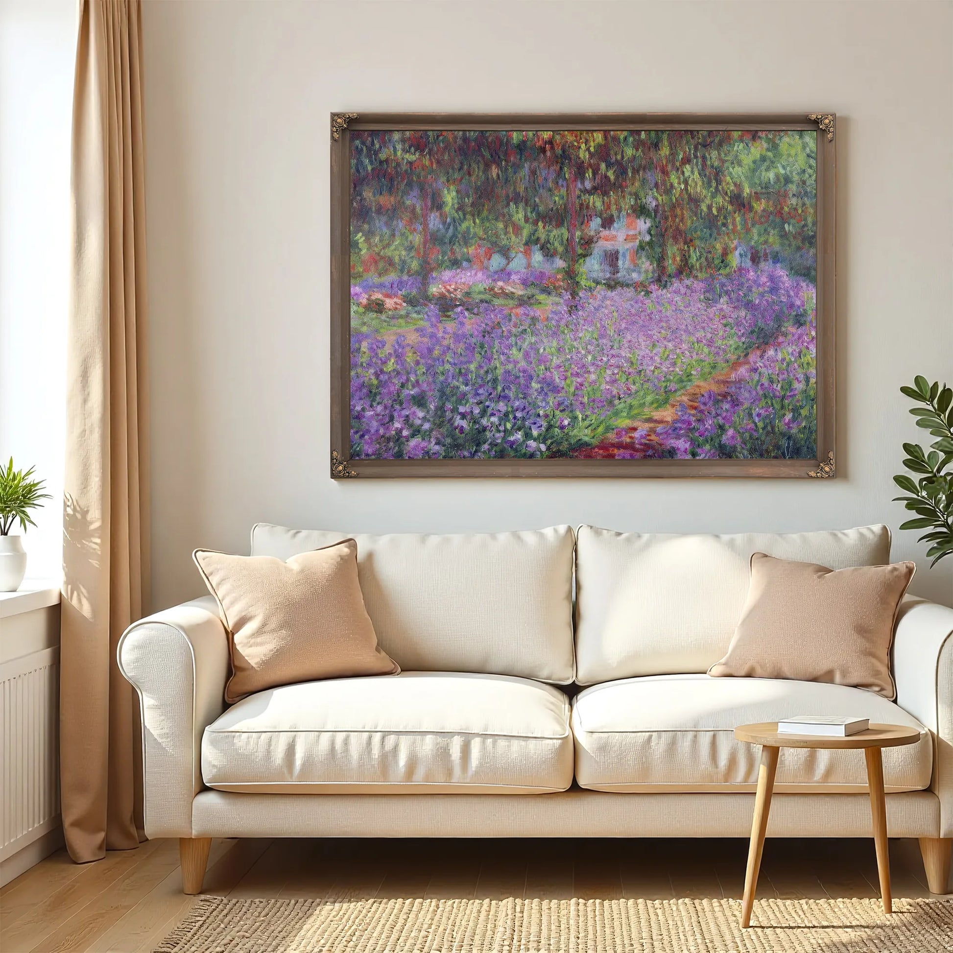 The Artist's Garden At Giverny By Claude Monet Fine Art Print