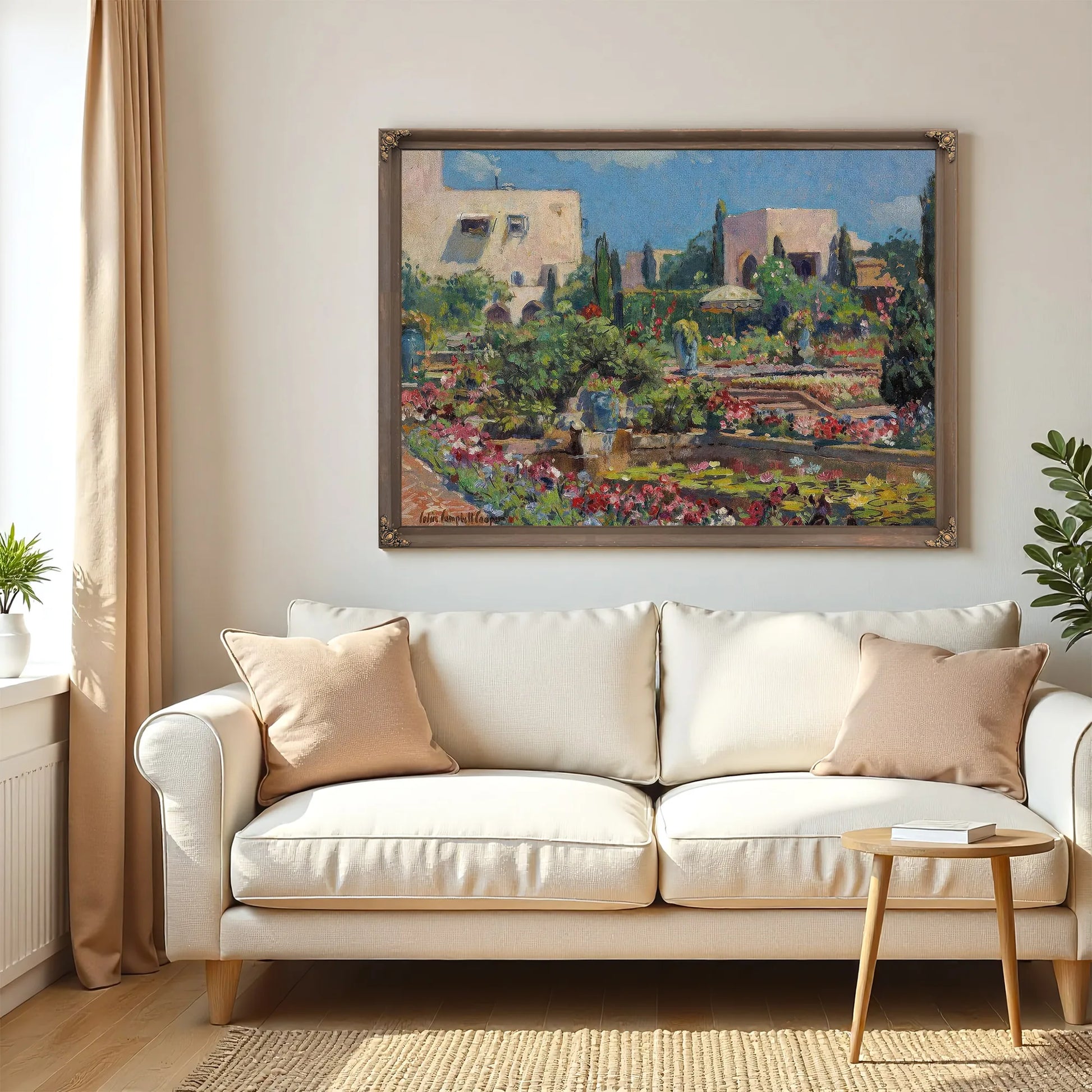 The Terrace, Samarkand Hotel, Santa Barbara, 1928 By Colin Campbell Cooper Fine Art Print