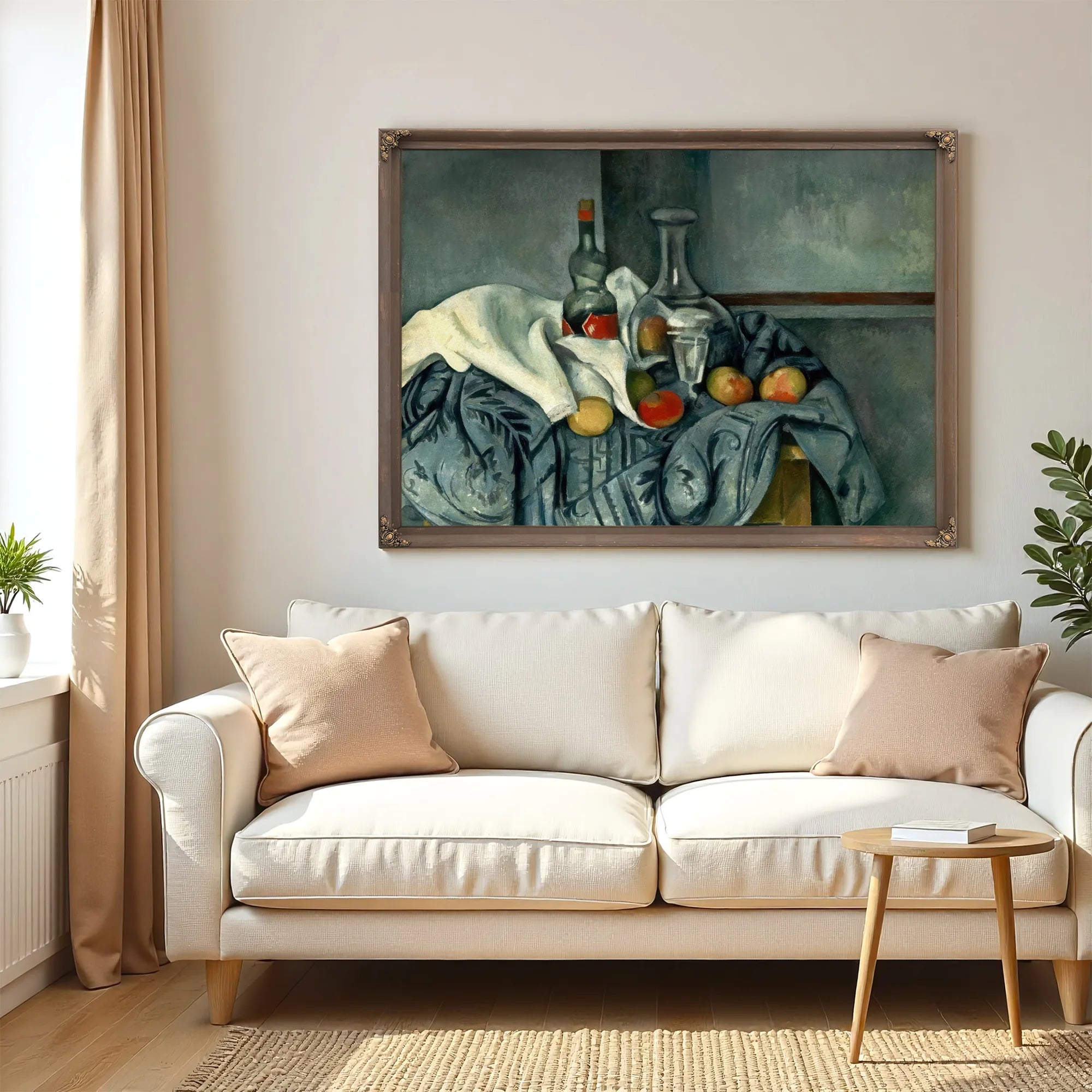 Still Life With Peppermint Bottle By Paul Cezanne Fine Art Print