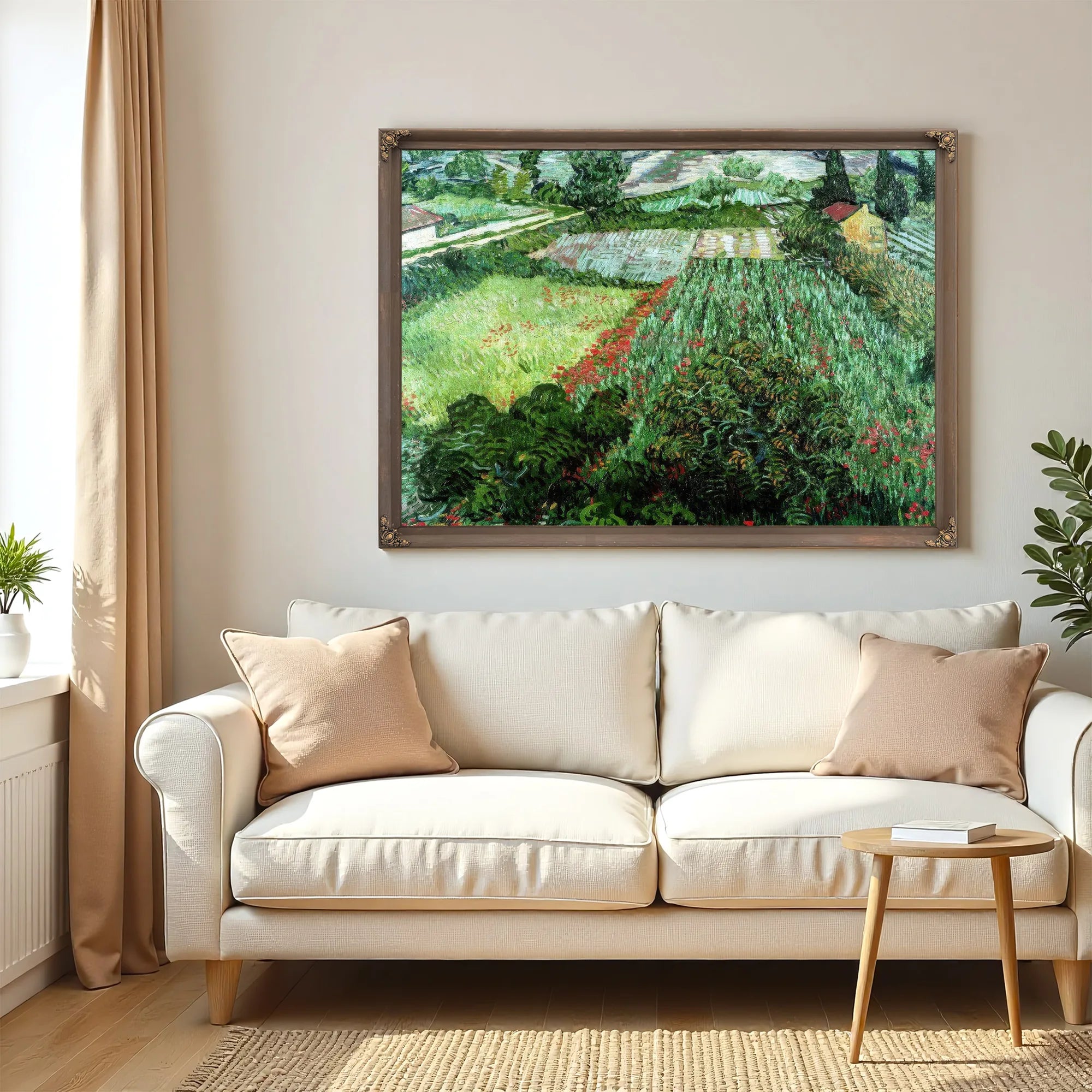 Field With Poppies By Vincent Van Gogh Fine Art Print