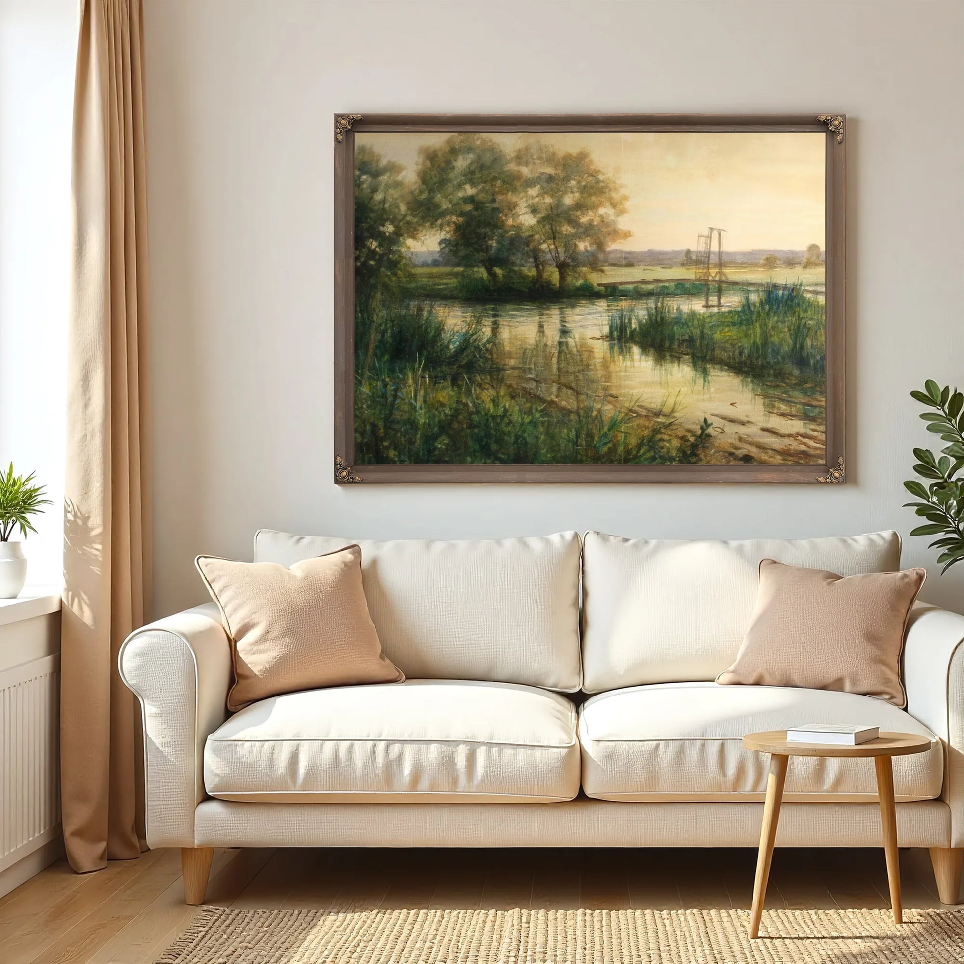 The Old Foot Bridge By Louis Aston Knight Fine Art Print