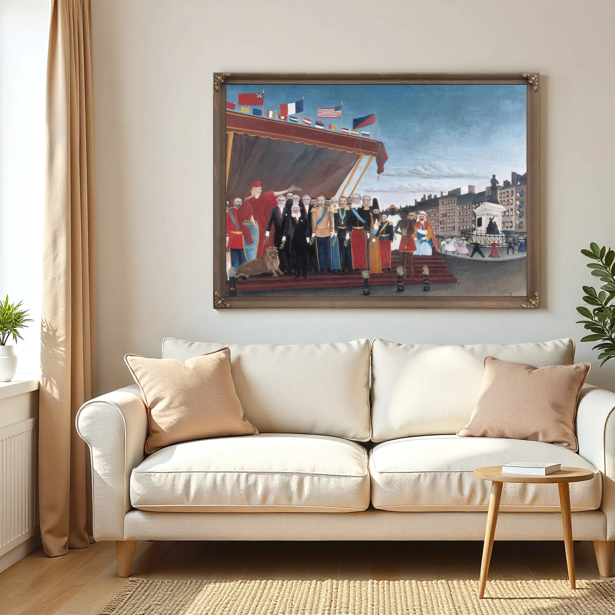 The Representatives Of Foreign Powers Coming To Greet The Republic As A Sign Of Peace By Henri Rousseau Fine Art Print