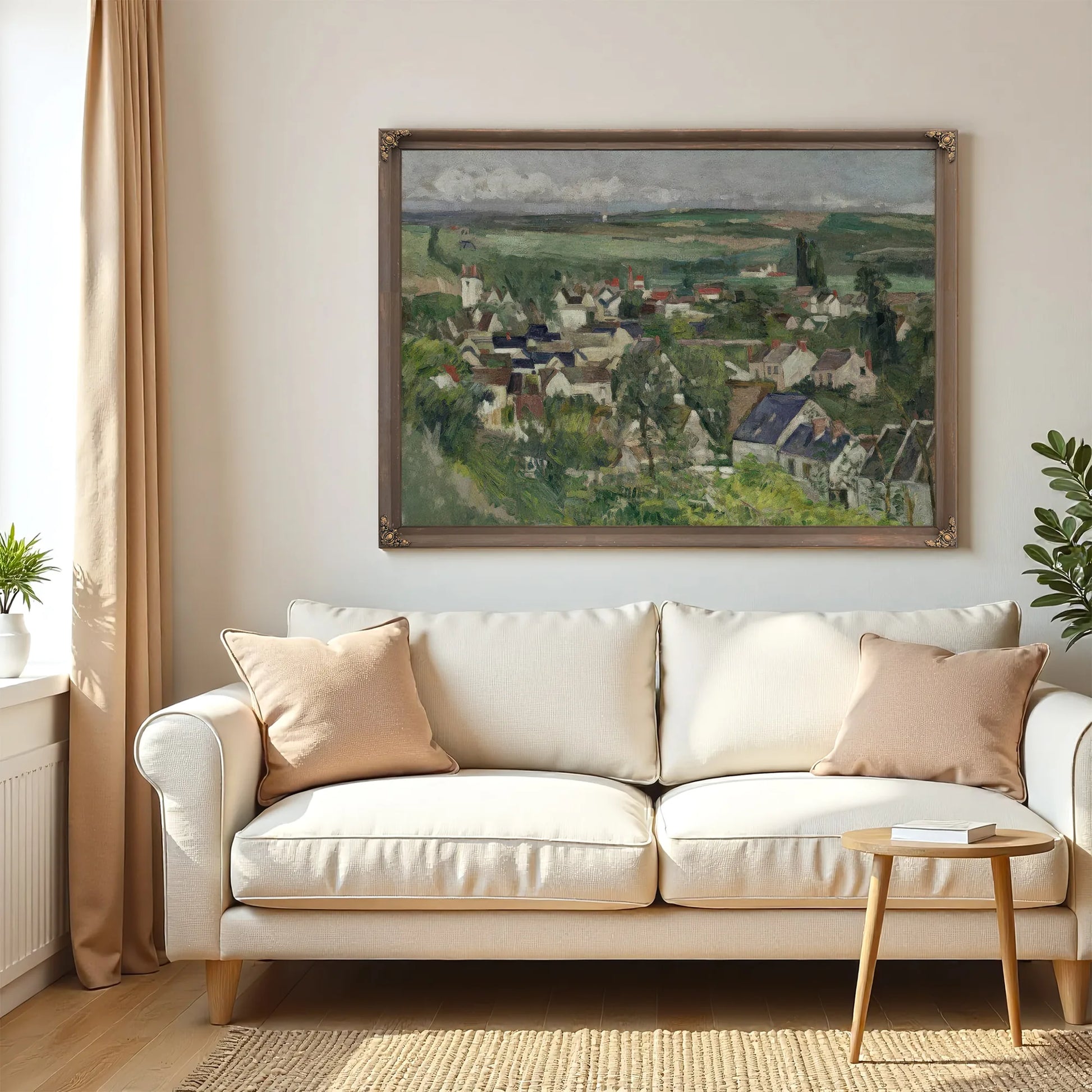 Auvers Panoramic View By Paul Cezanne Fine Art Print