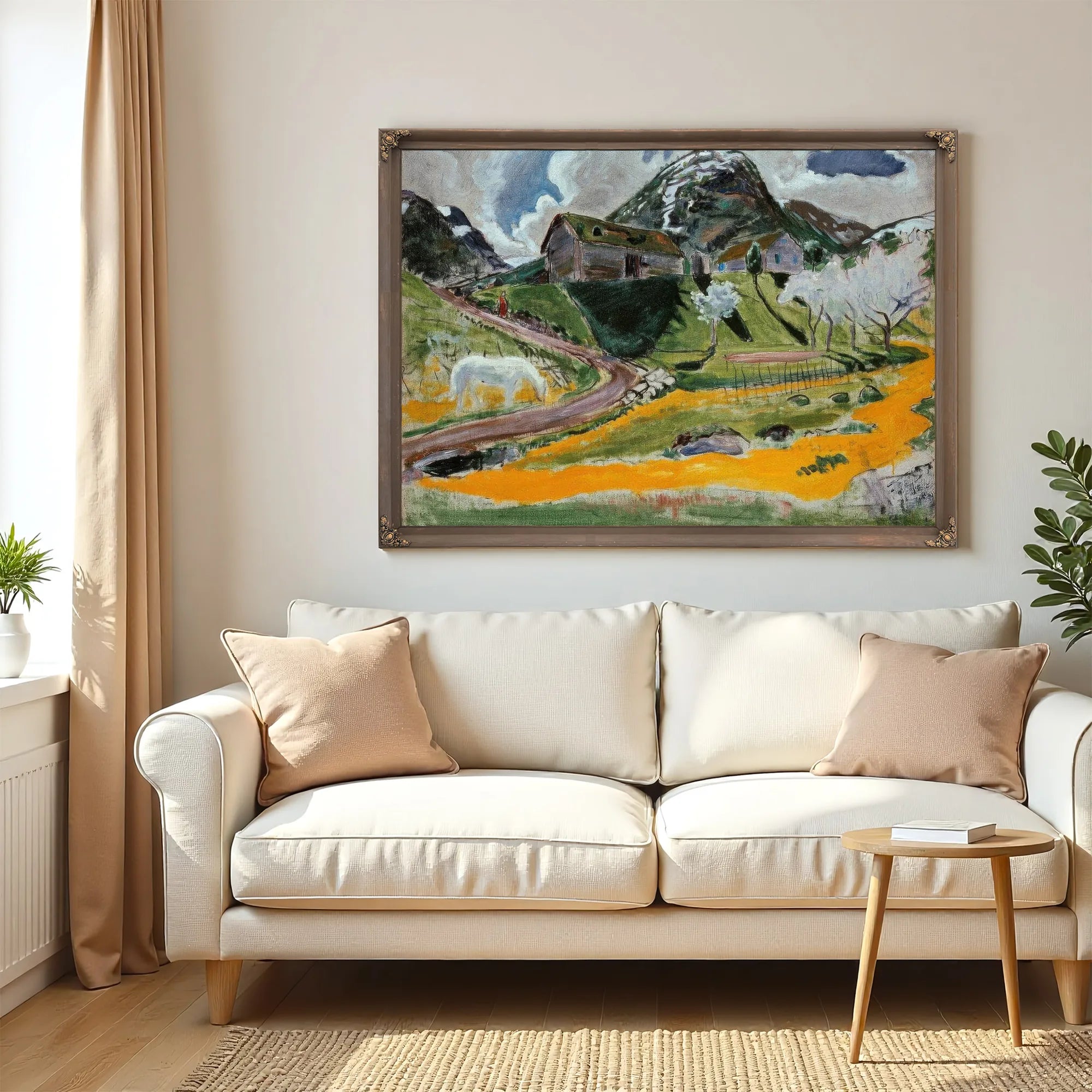 The White Horse In Spring By Nicolai Astrup Fine Art Print