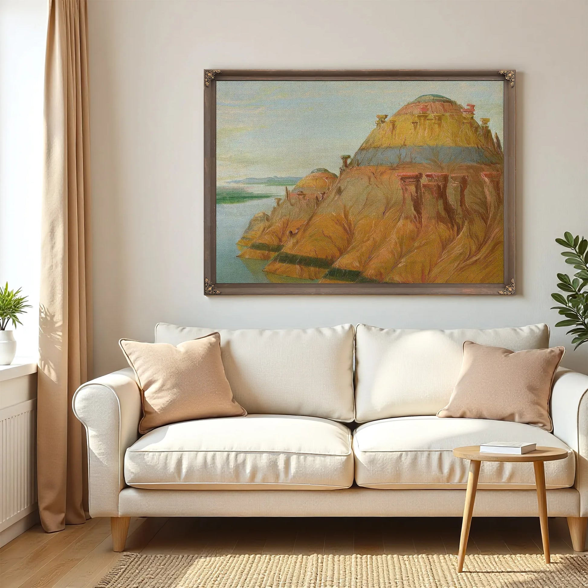 Picturesque Clay Bluff, 1700 Miles Above St. Louis' By George Catlin Fine Art Print